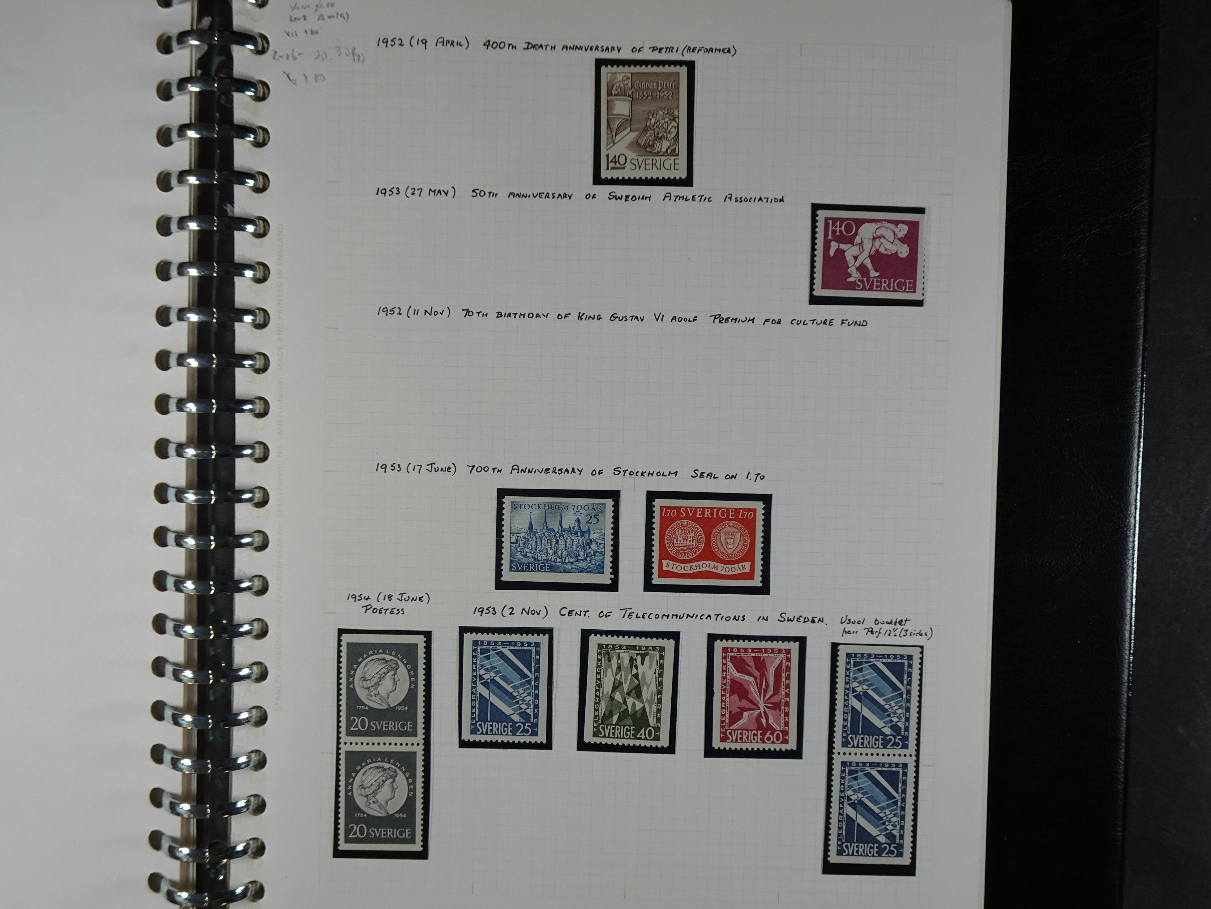 leuke verzameling. 1910-1971 op blanco albumbladen, bevat veel partijtjes.  11