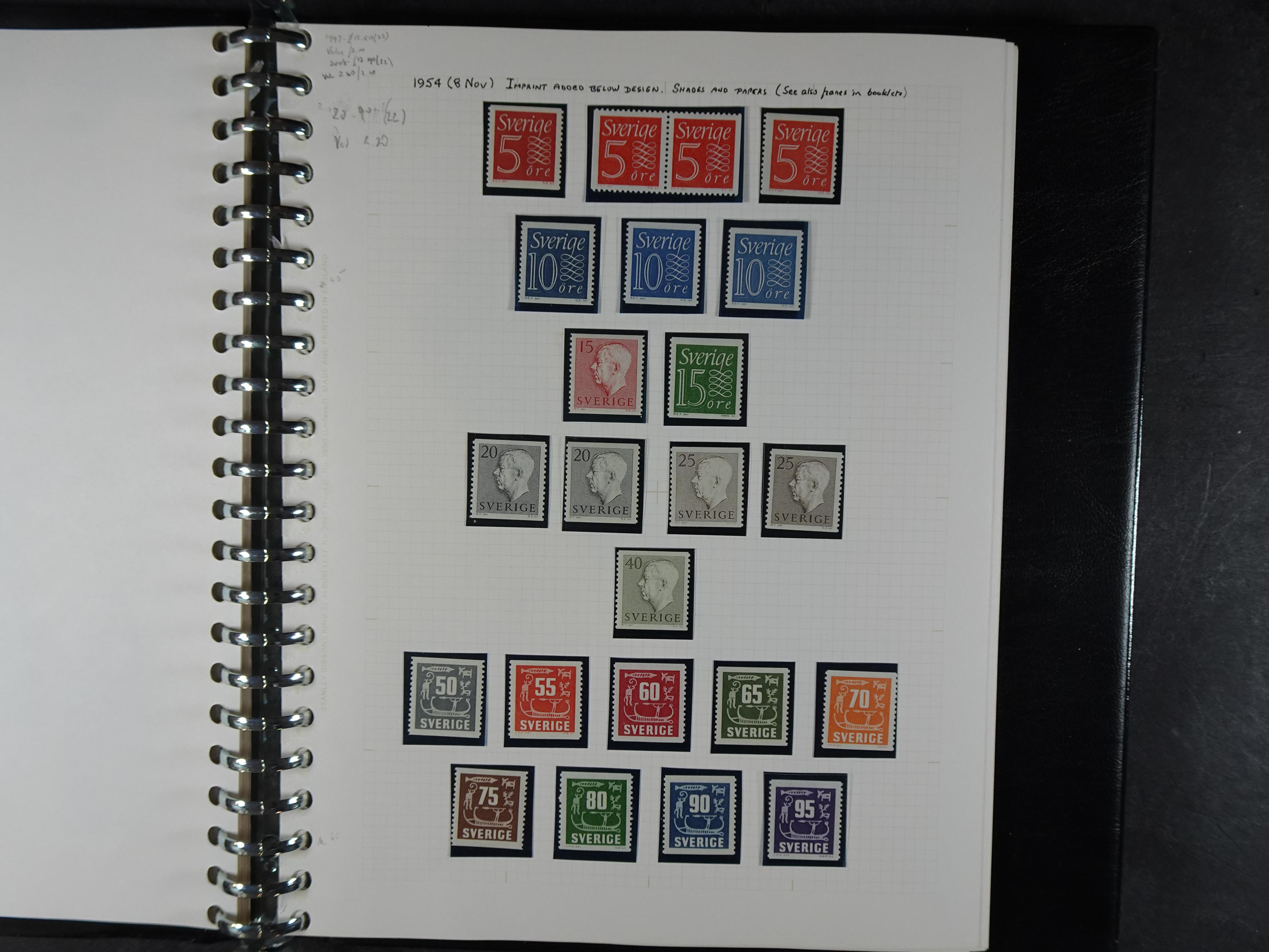 leuke verzameling. 1910-1971 op blanco albumbladen, bevat veel partijtjes.  12