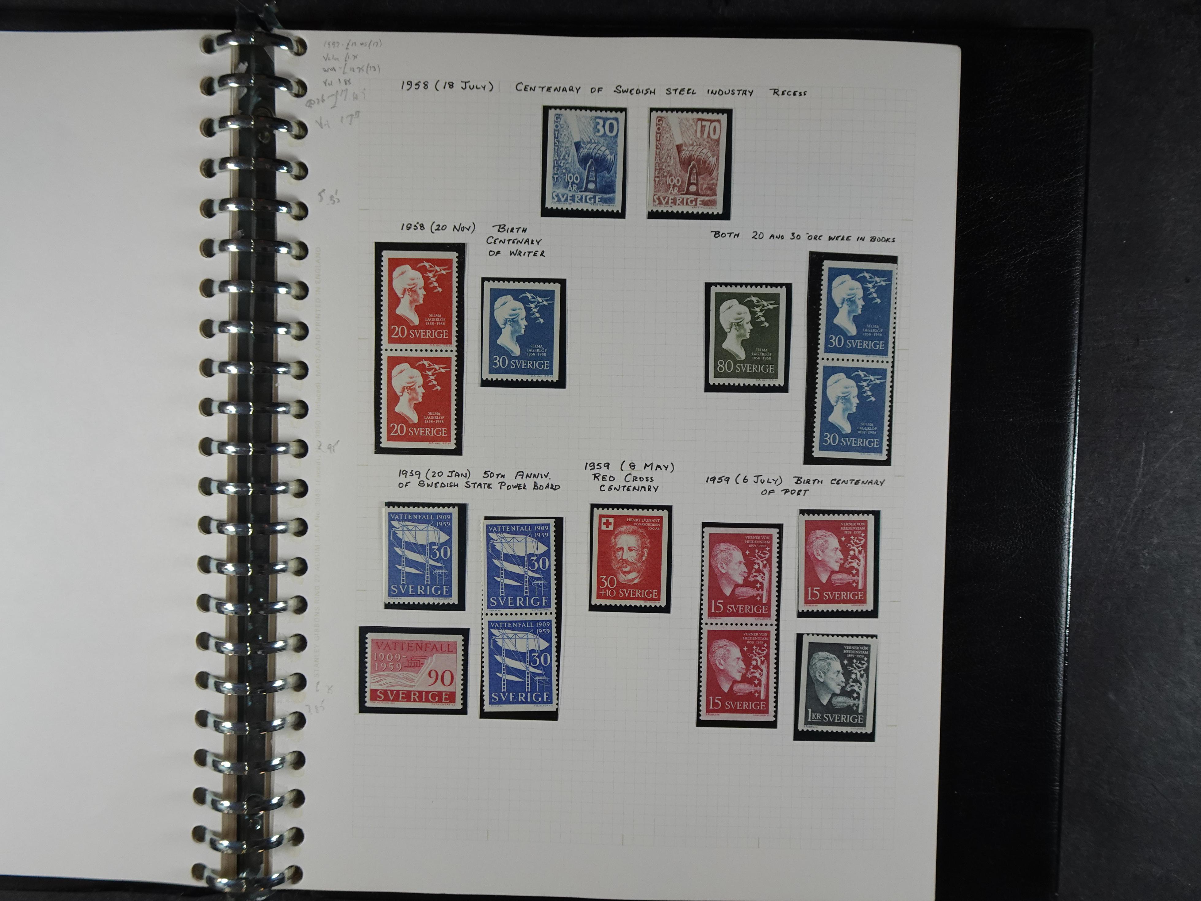 leuke verzameling. 1910-1971 op blanco albumbladen, bevat veel partijtjes.  15