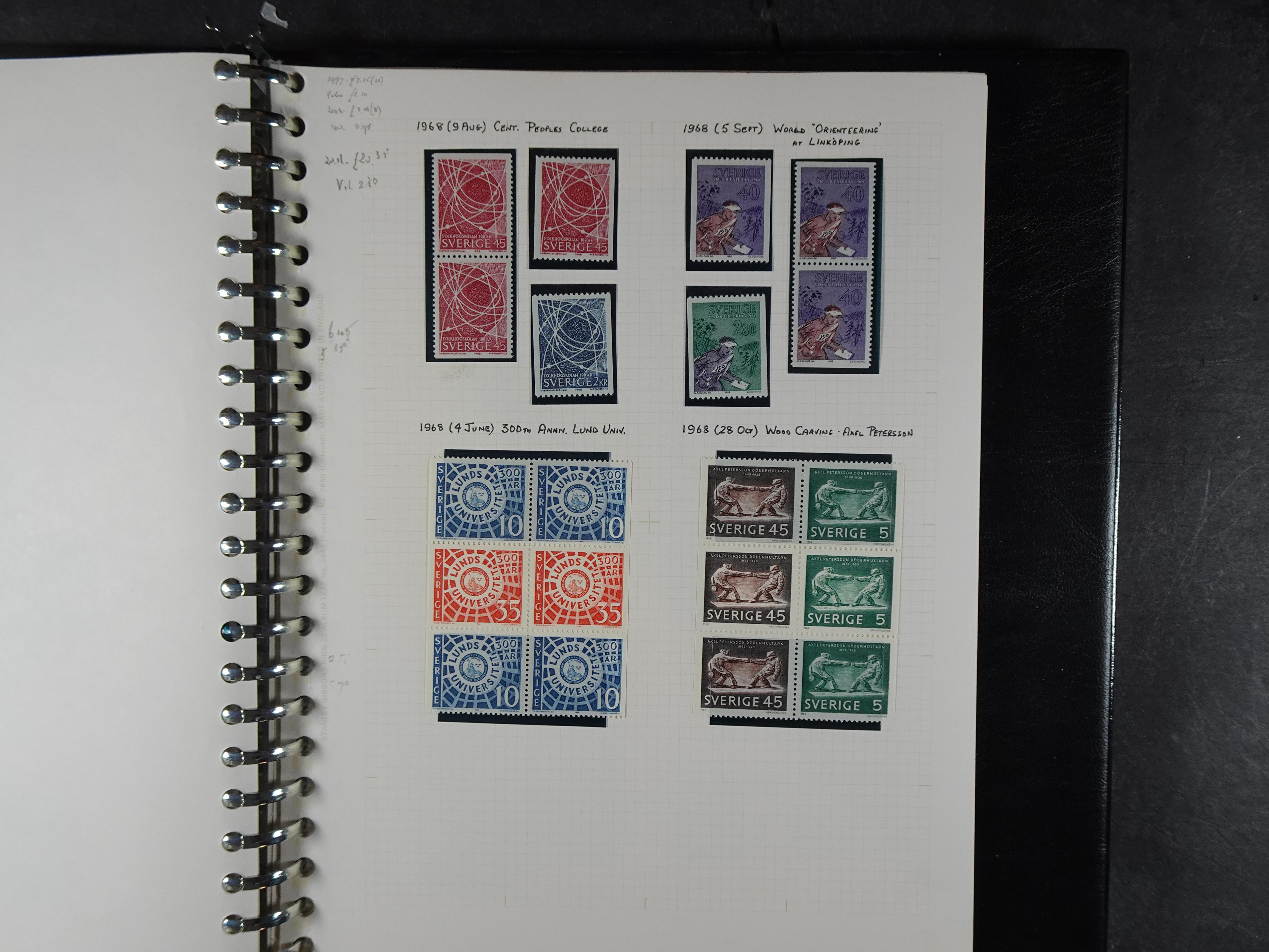 leuke verzameling. 1910-1971 op blanco albumbladen, bevat veel partijtjes.  30