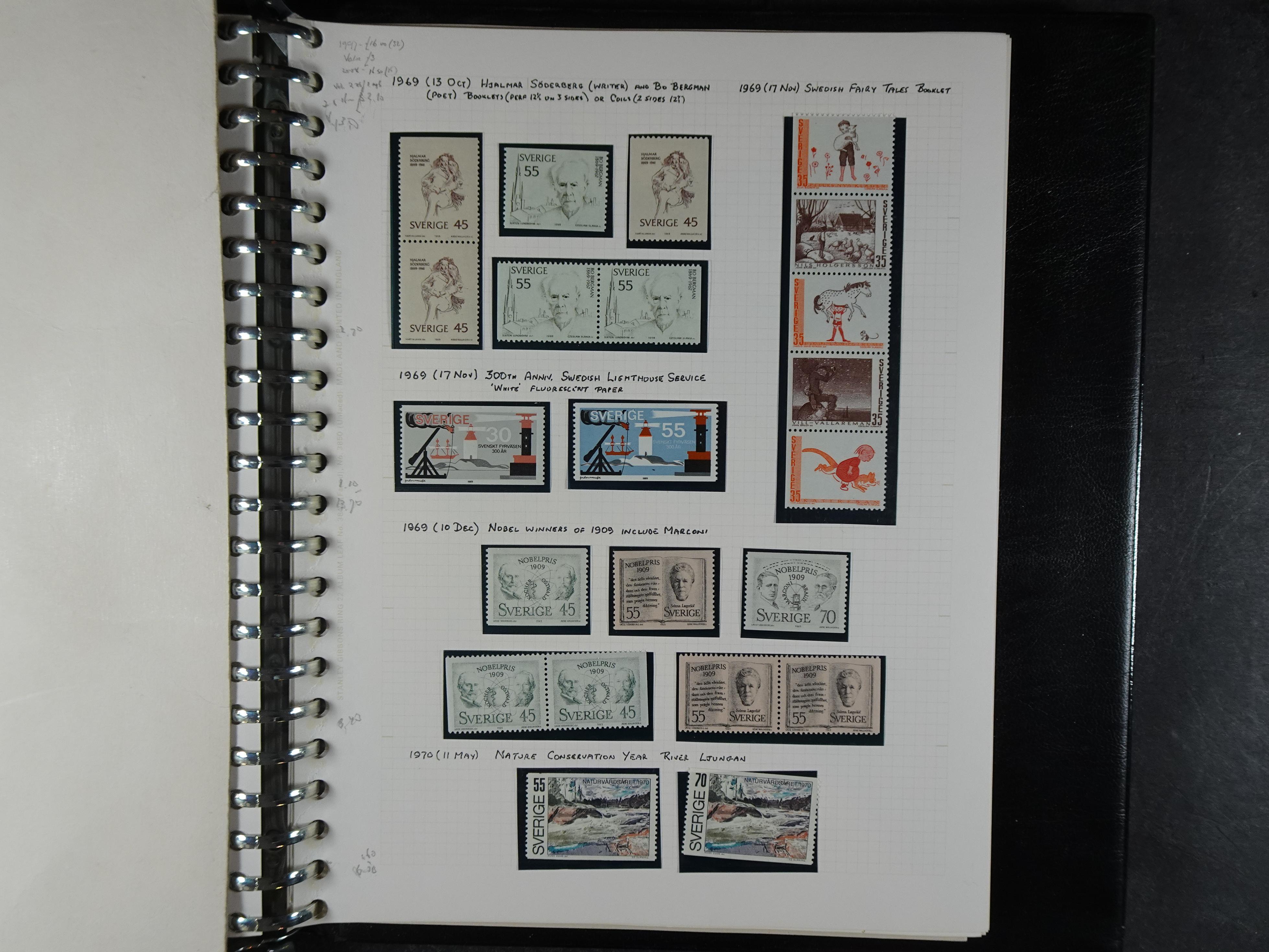 leuke verzameling. 1910-1971 op blanco albumbladen, bevat veel partijtjes.  34