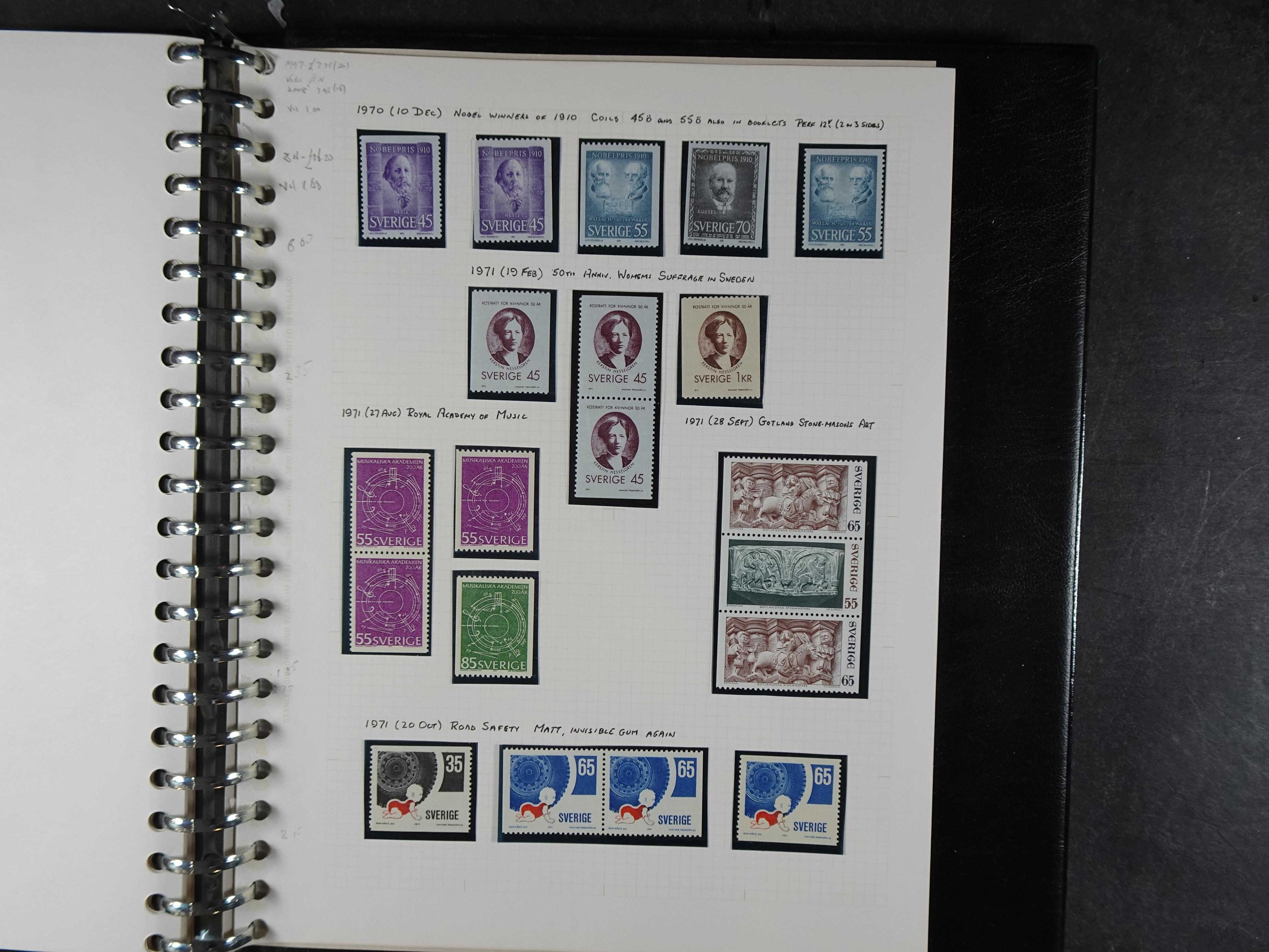 leuke verzameling. 1910-1971 op blanco albumbladen, bevat veel partijtjes.  38