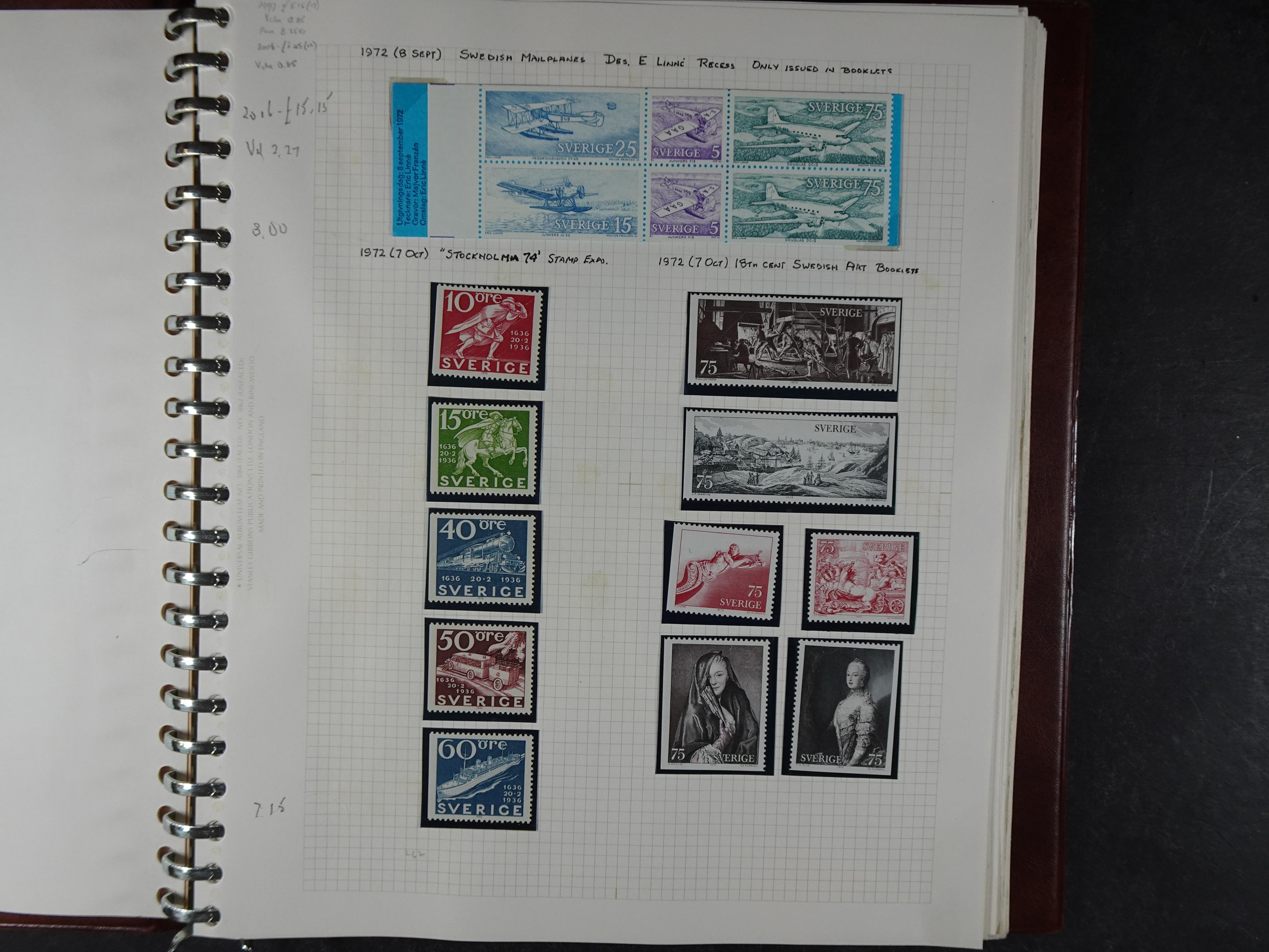 verzameling 1972-1991 op blauwe albumblaadjes. Bevat ook boekjes.
 3