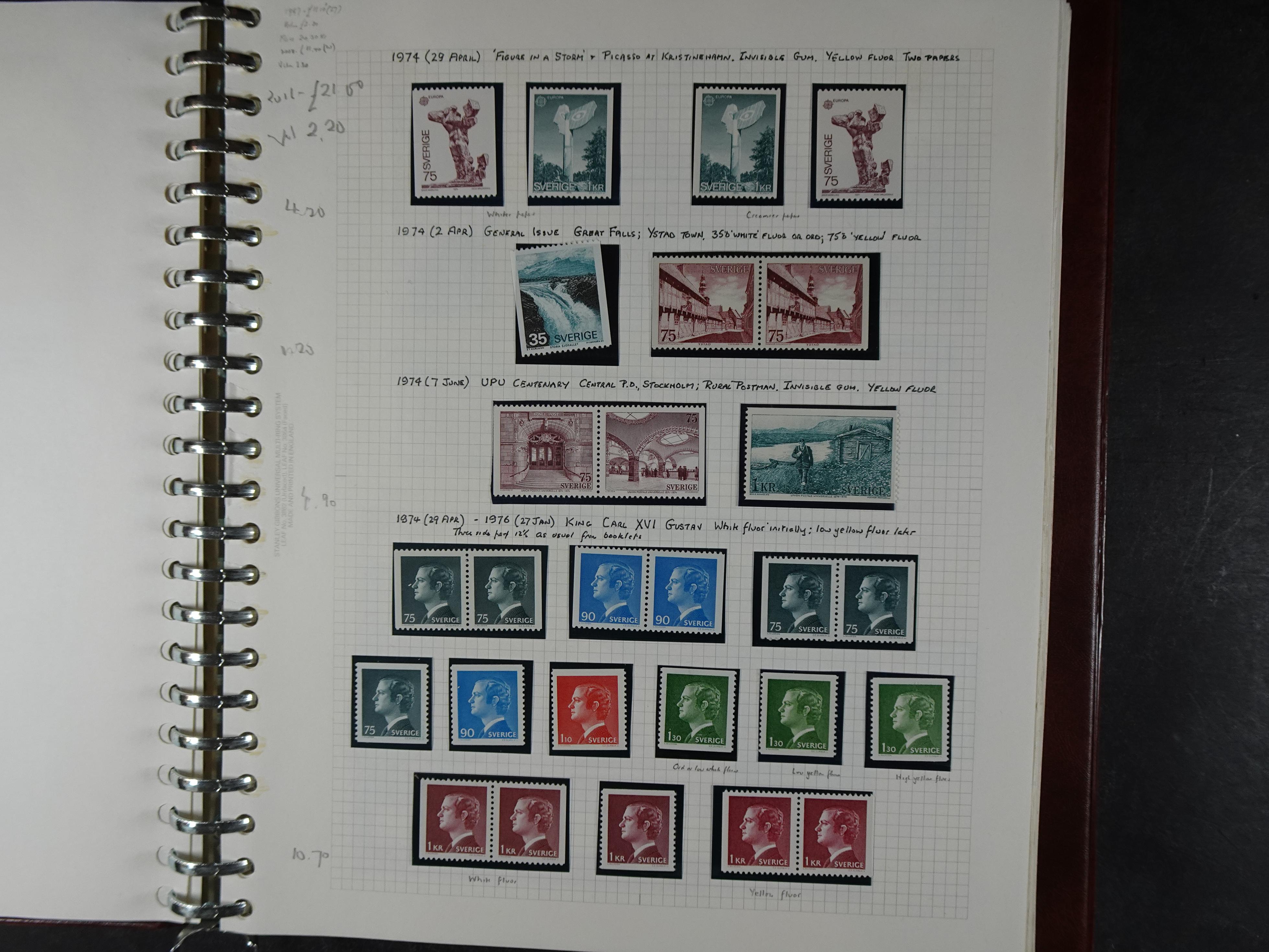 verzameling 1972-1991 op blauwe albumblaadjes. Bevat ook boekjes.
 10