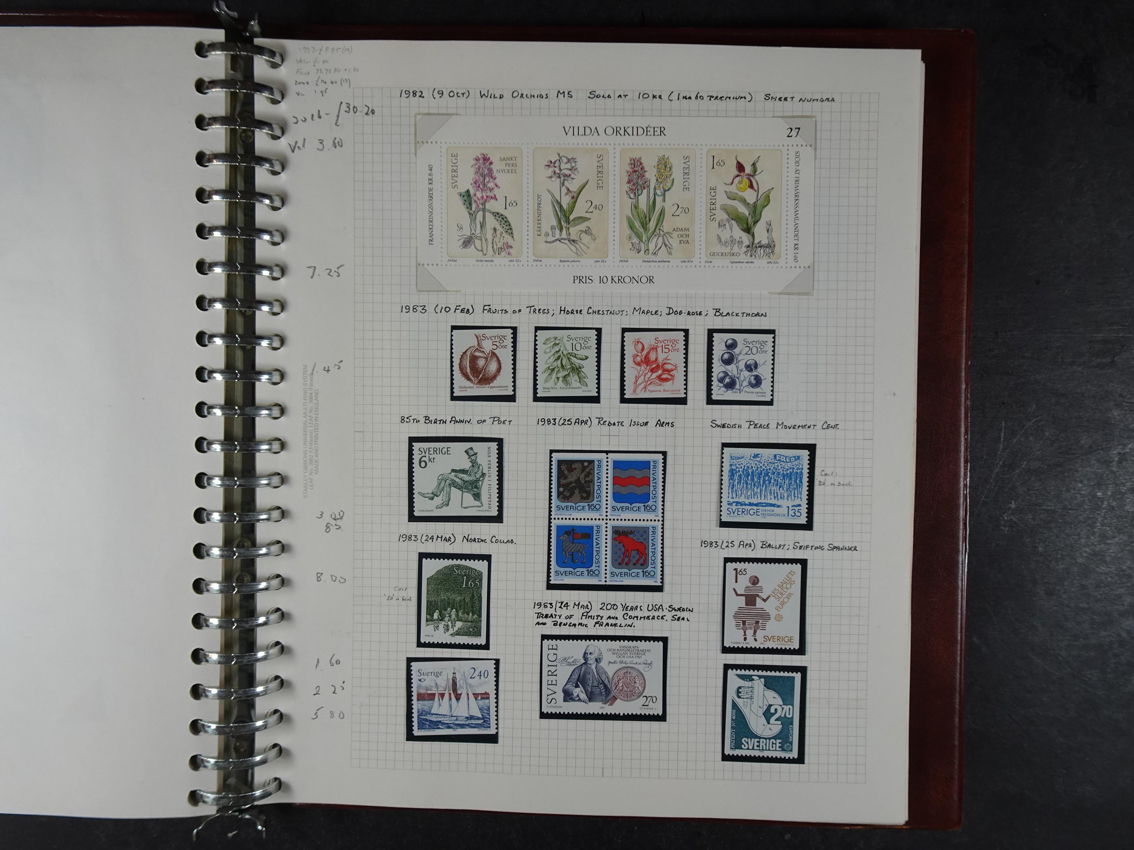 verzameling 1972-1991 op blauwe albumblaadjes. Bevat ook boekjes.
 38