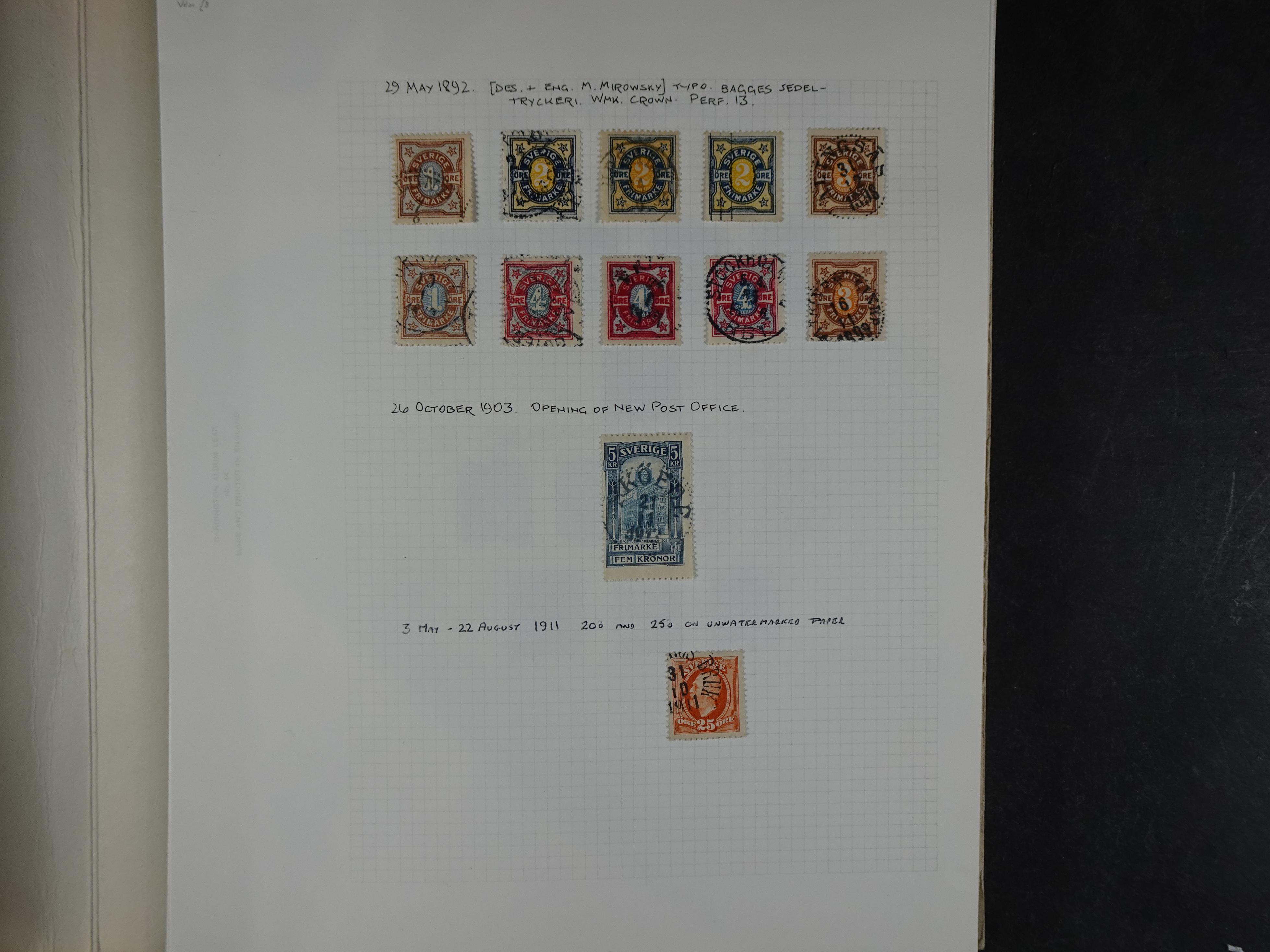 Verzameling met leuk klassiek op blanco albumblaadjes in 2 klembanden. 13