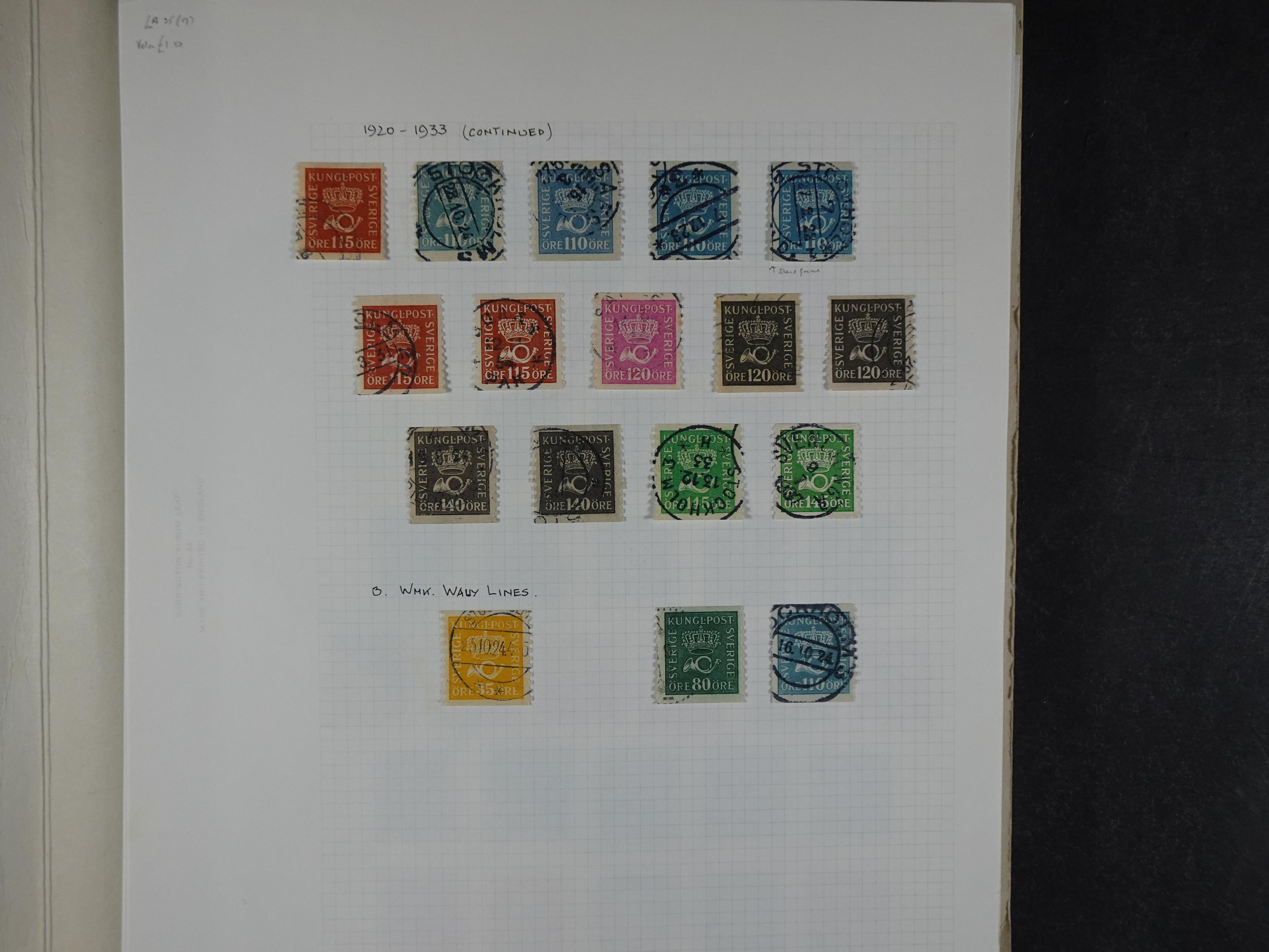 Verzameling met leuk klassiek op blanco albumblaadjes in 2 klembanden. 26