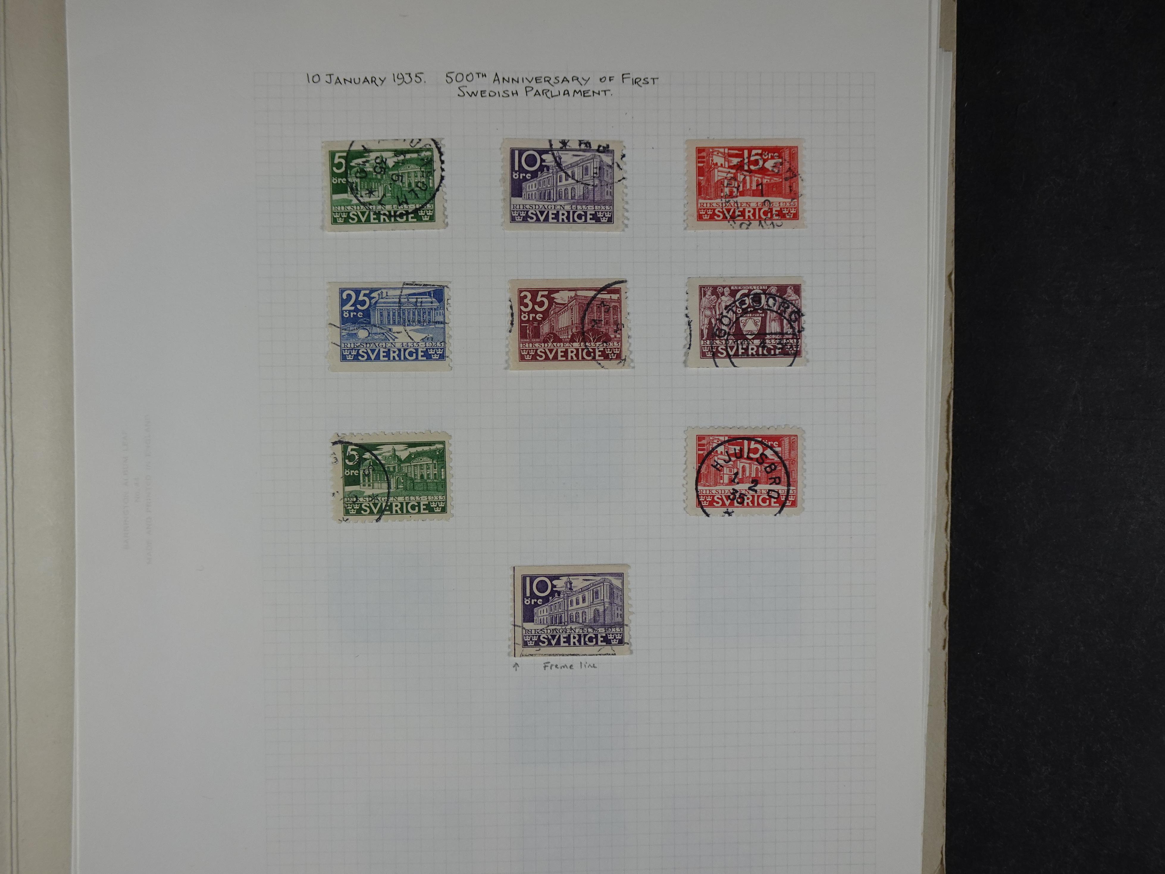 Verzameling met leuk klassiek op blanco albumblaadjes in 2 klembanden. 33