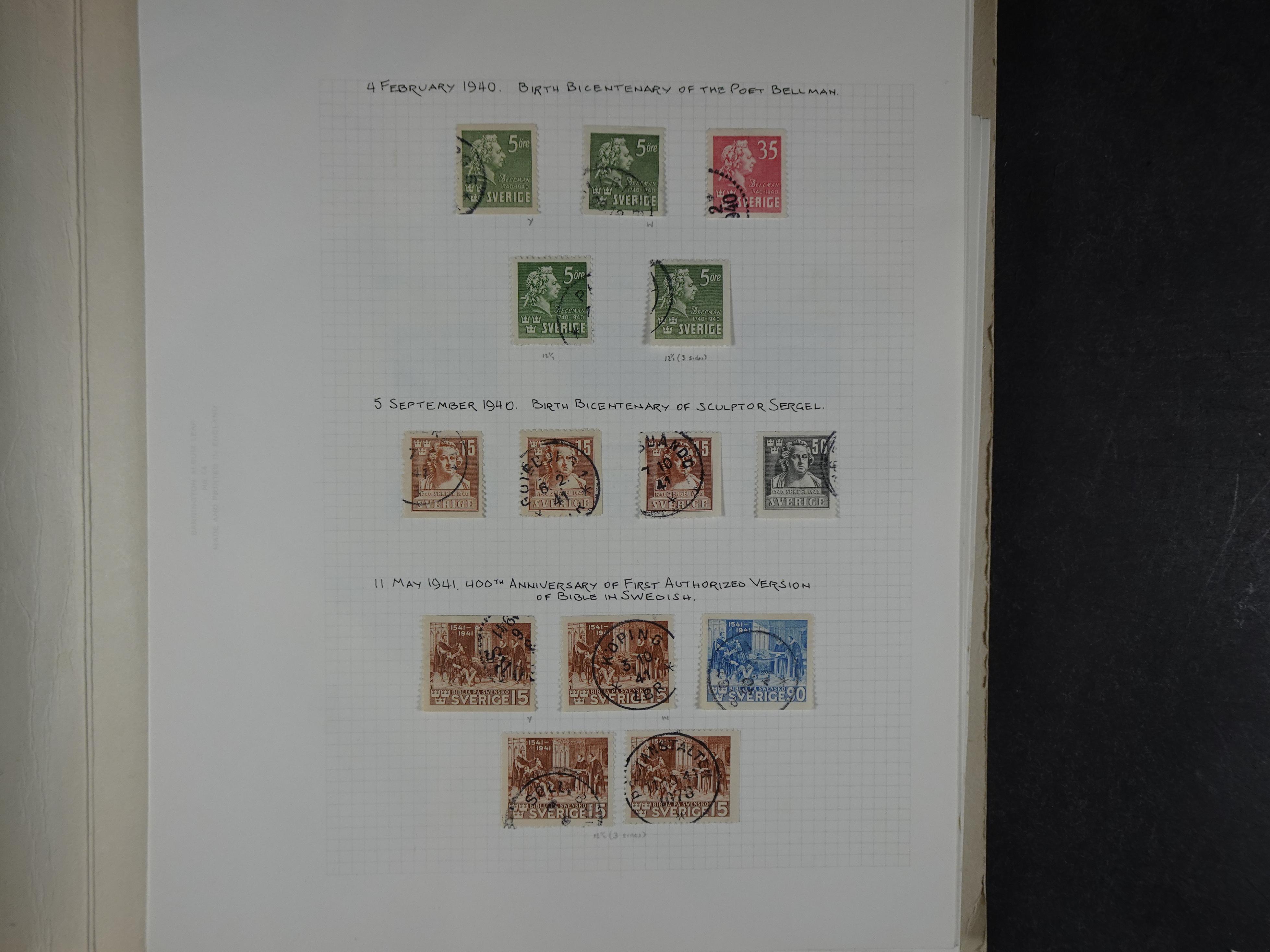 Verzameling met leuk klassiek op blanco albumblaadjes in 2 klembanden. 39