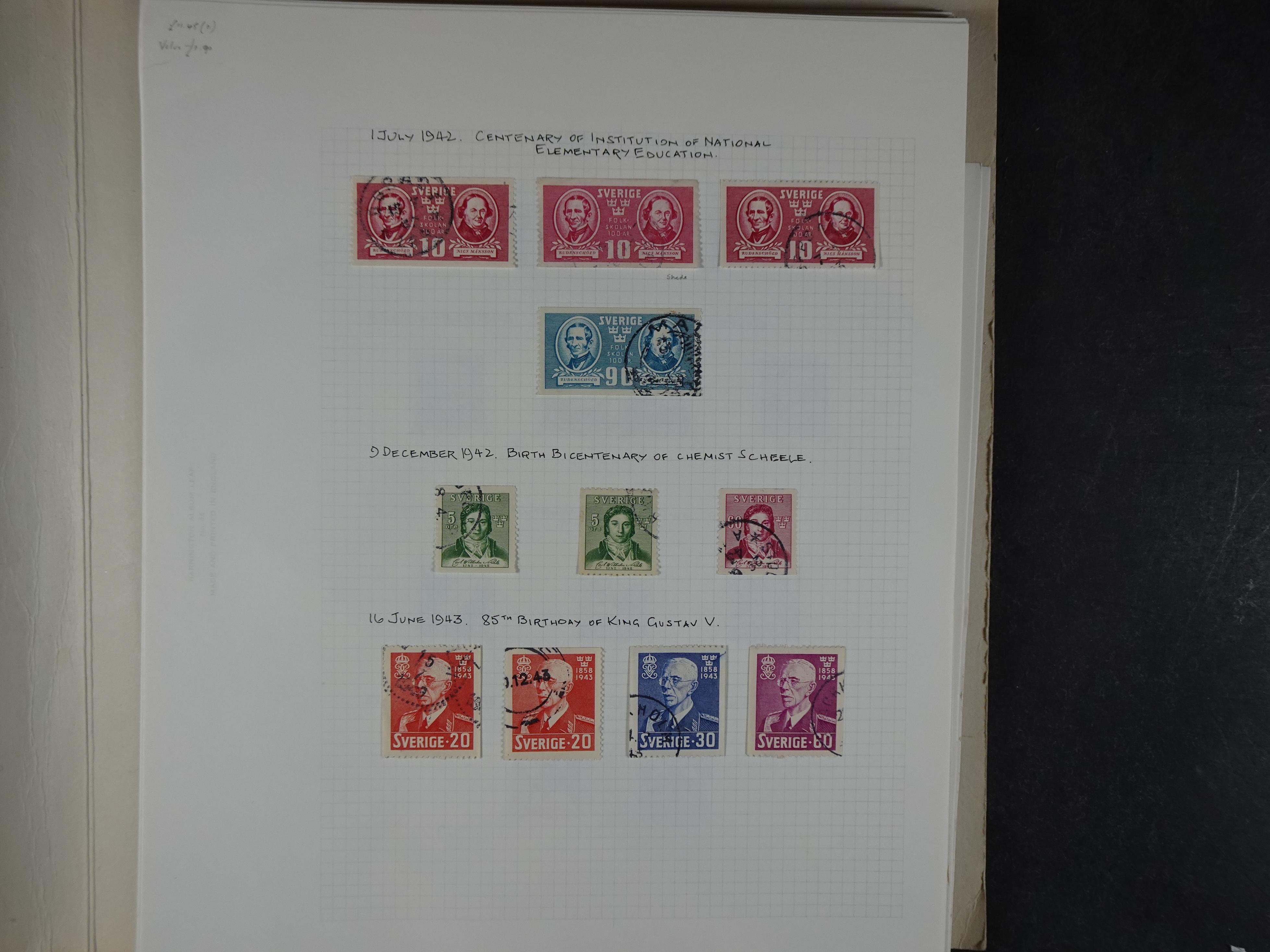 Verzameling met leuk klassiek op blanco albumblaadjes in 2 klembanden. 42