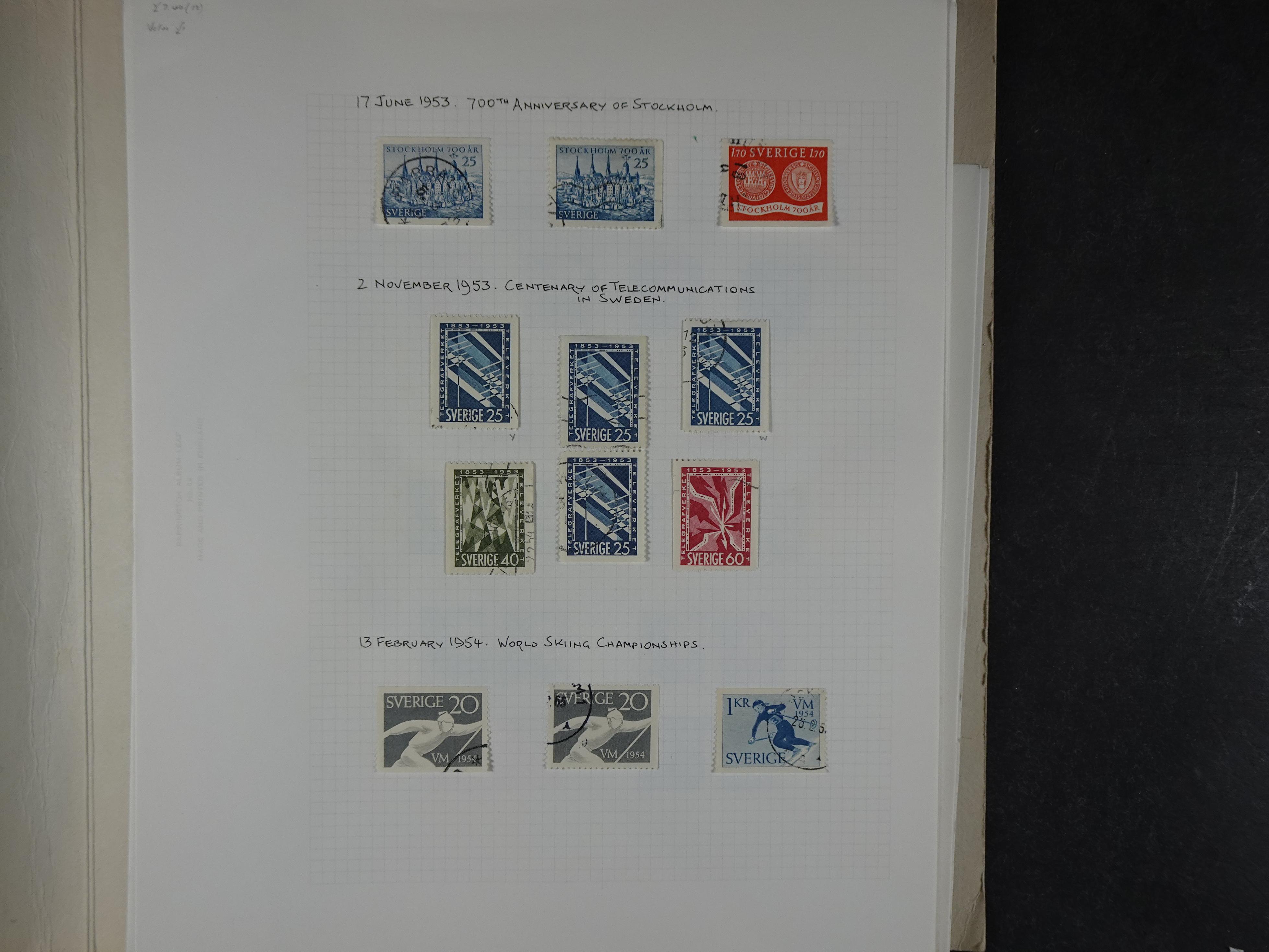 Verzameling met leuk klassiek op blanco albumblaadjes in 2 klembanden. 52