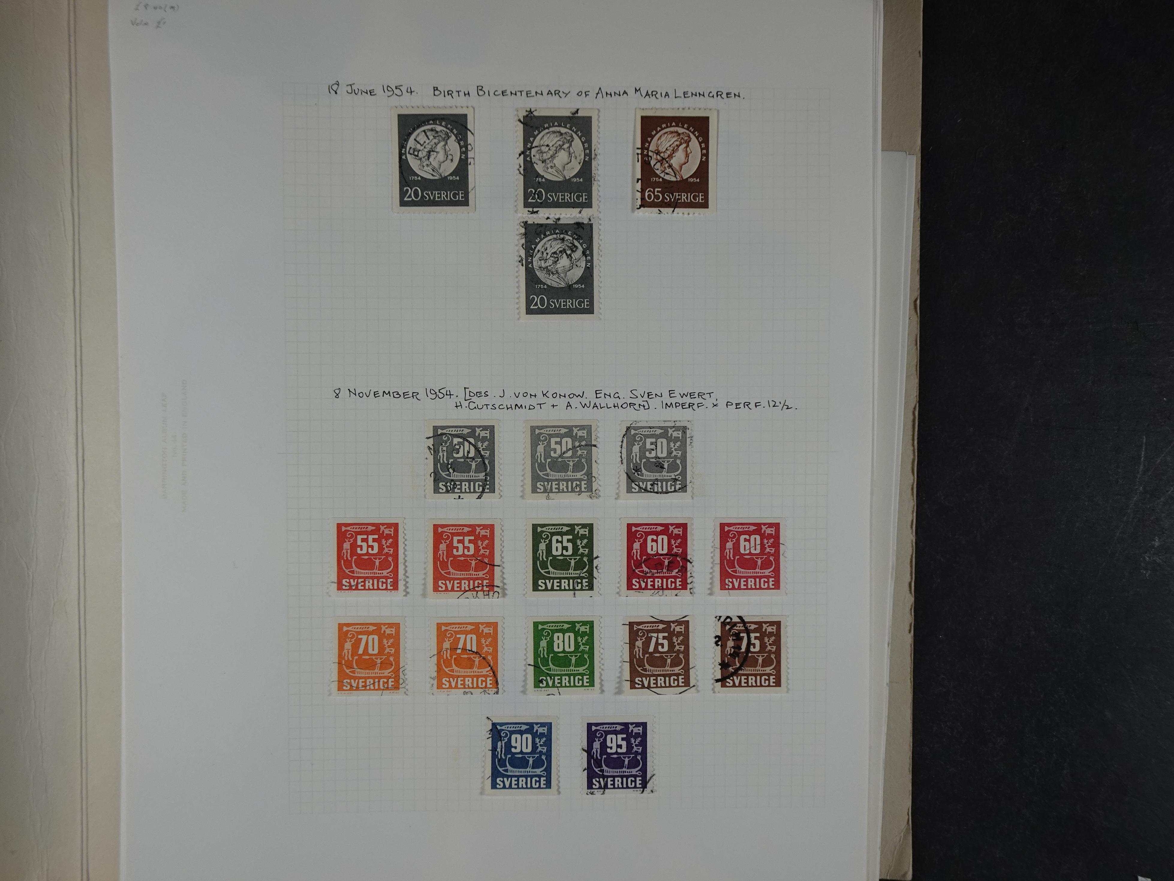 Verzameling met leuk klassiek op blanco albumblaadjes in 2 klembanden. 54