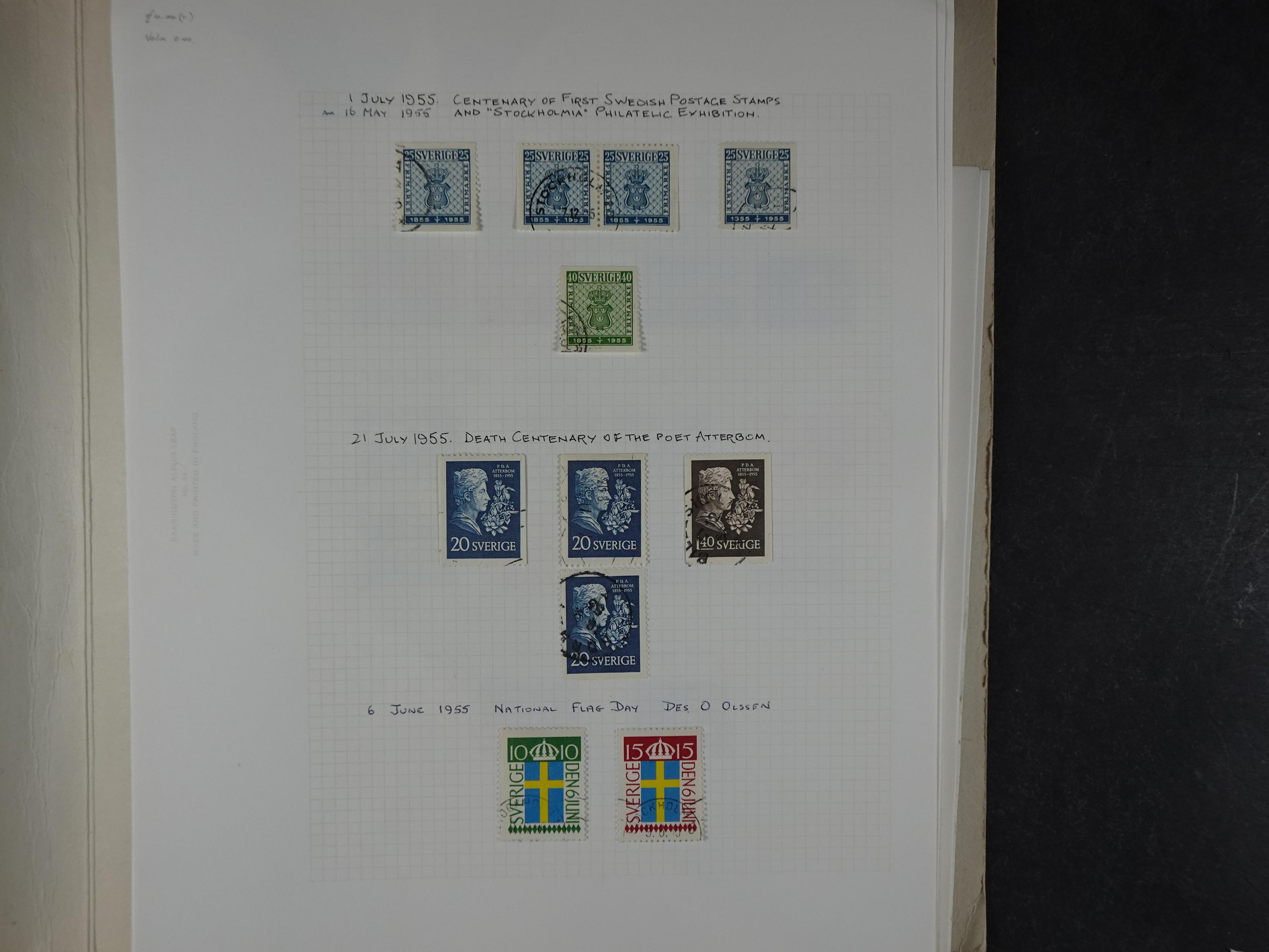 Verzameling met leuk klassiek op blanco albumblaadjes in 2 klembanden. 55