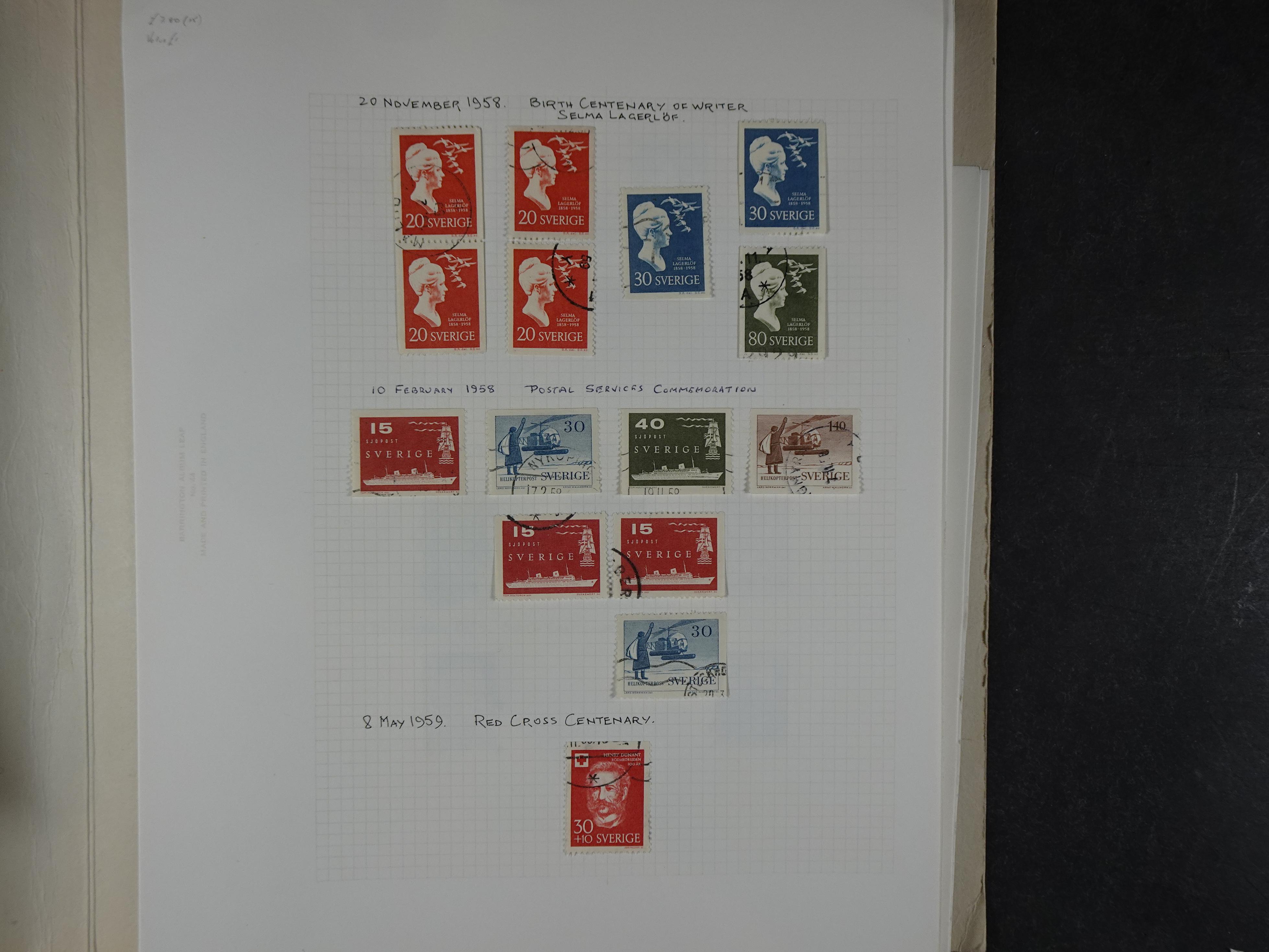 Verzameling met leuk klassiek op blanco albumblaadjes in 2 klembanden. 60