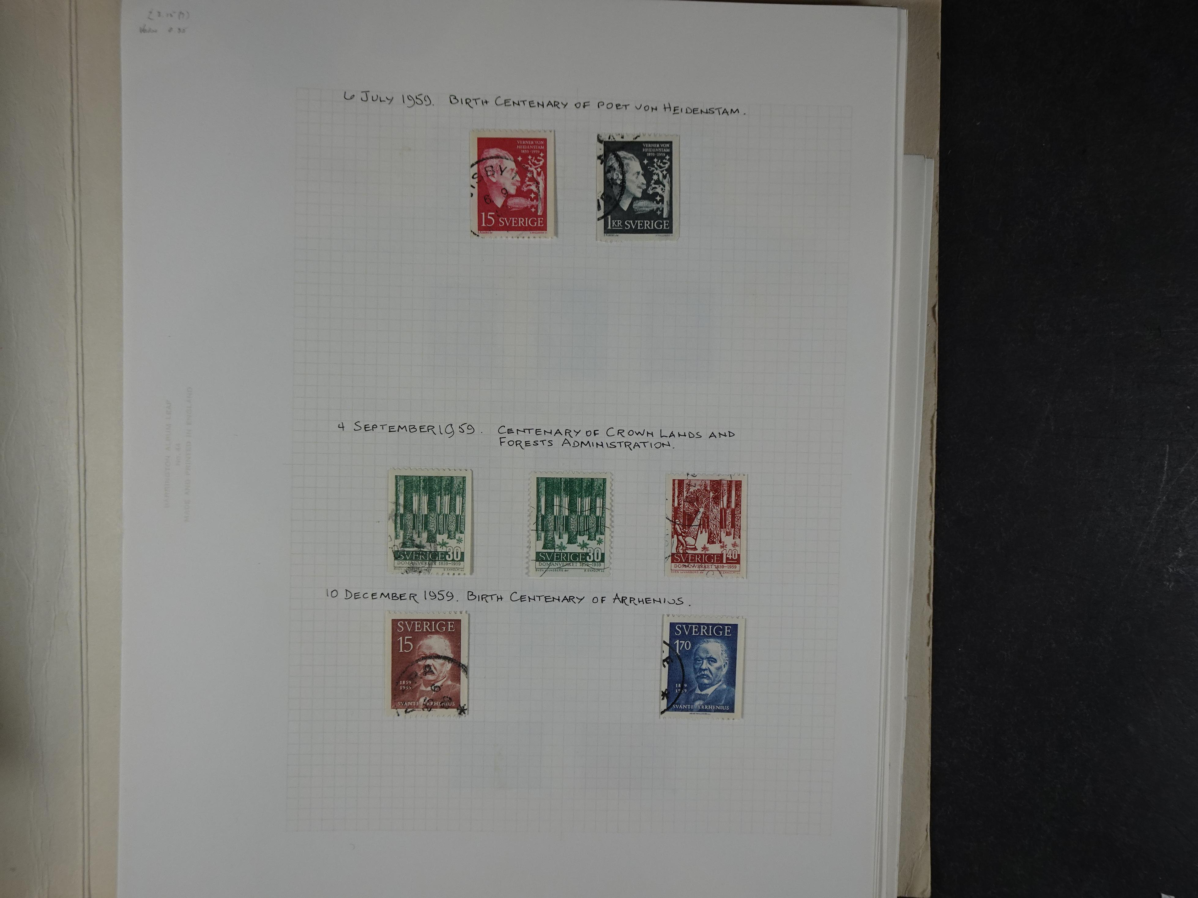 Verzameling met leuk klassiek op blanco albumblaadjes in 2 klembanden. 61