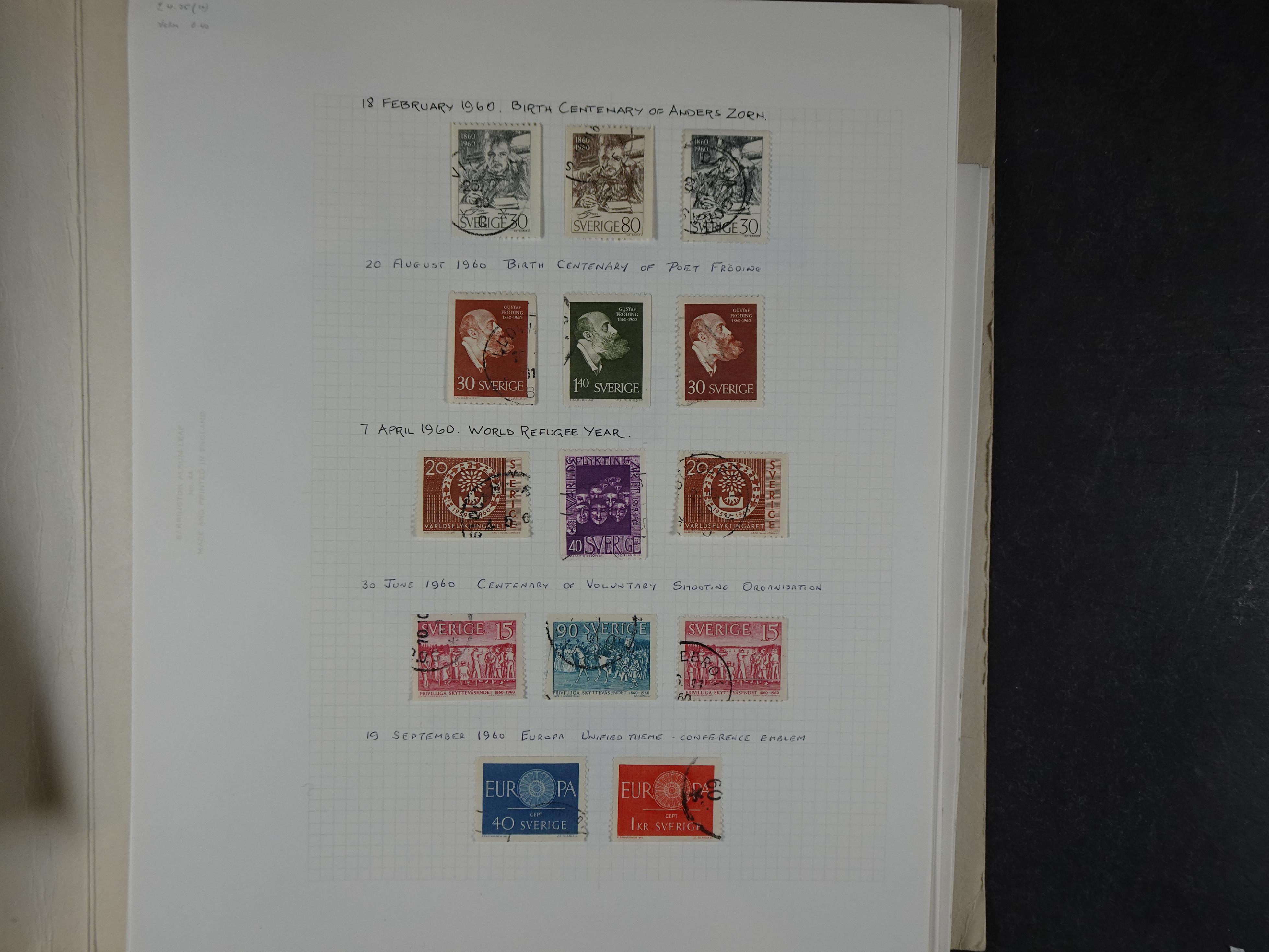 Verzameling met leuk klassiek op blanco albumblaadjes in 2 klembanden. 62