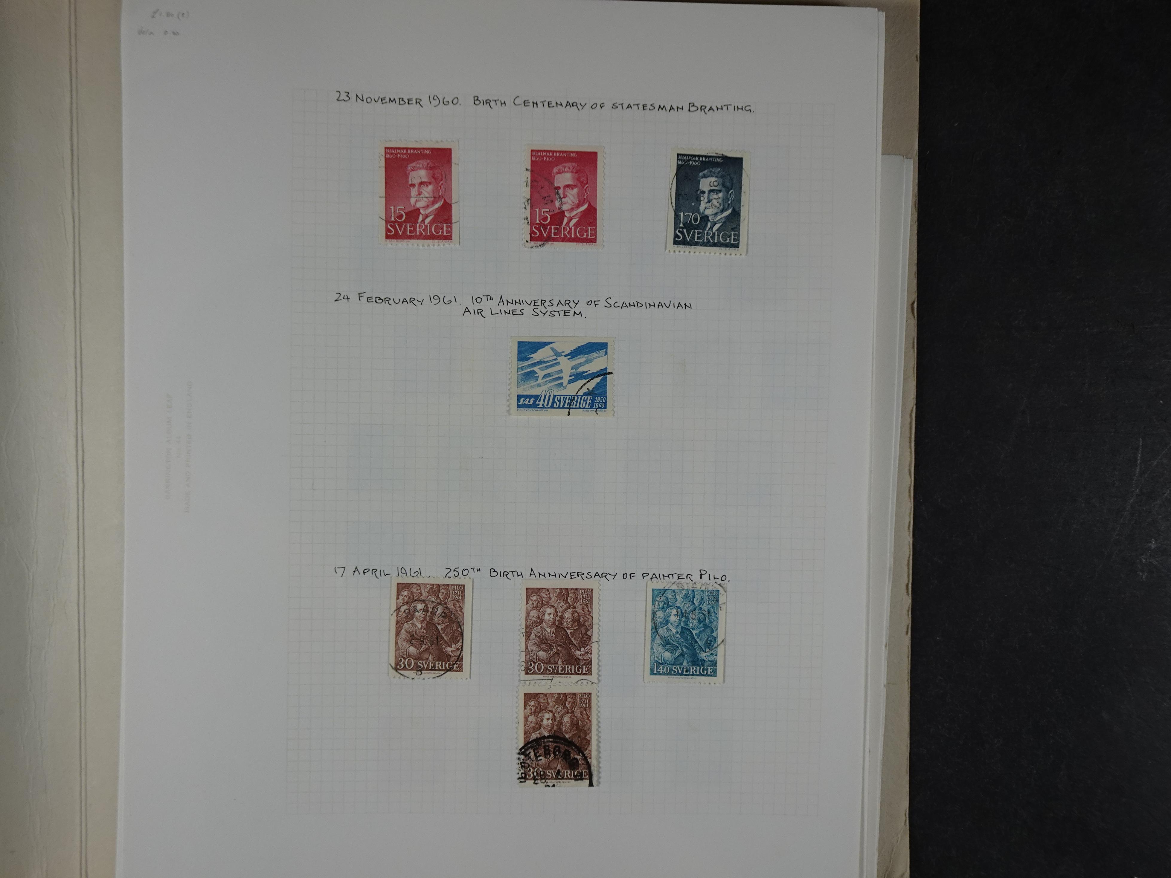 Verzameling met leuk klassiek op blanco albumblaadjes in 2 klembanden. 63