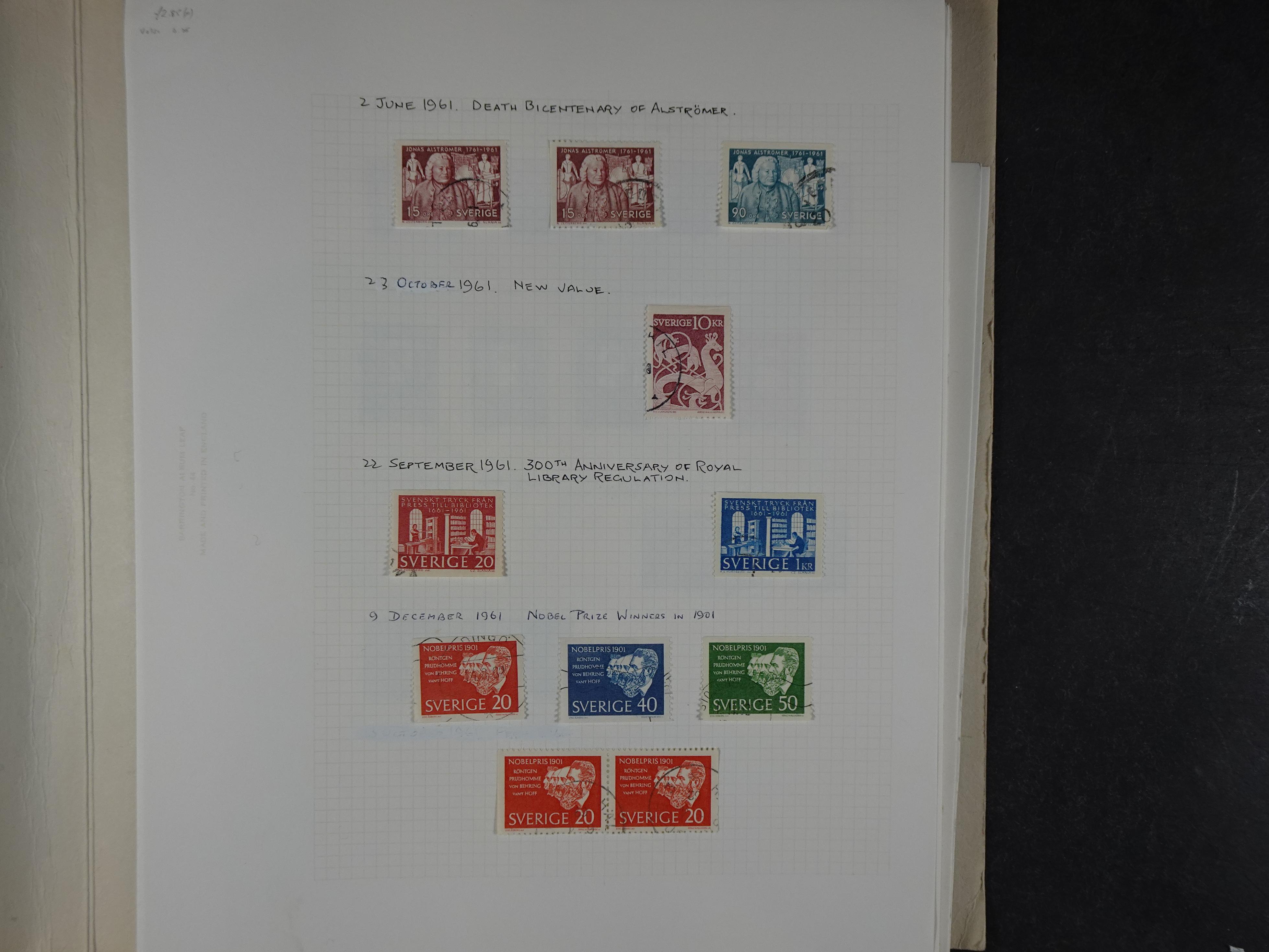 Verzameling met leuk klassiek op blanco albumblaadjes in 2 klembanden. 66