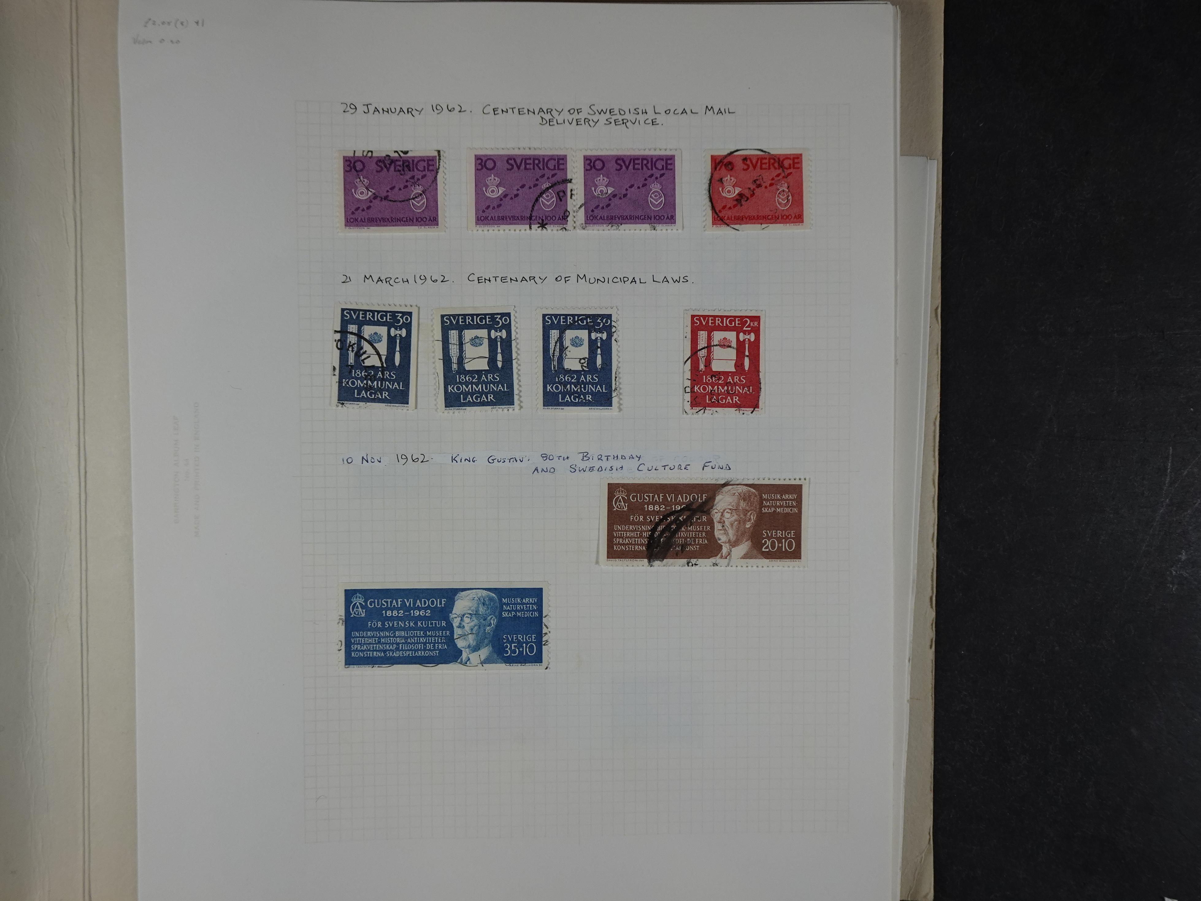 Verzameling met leuk klassiek op blanco albumblaadjes in 2 klembanden. 67