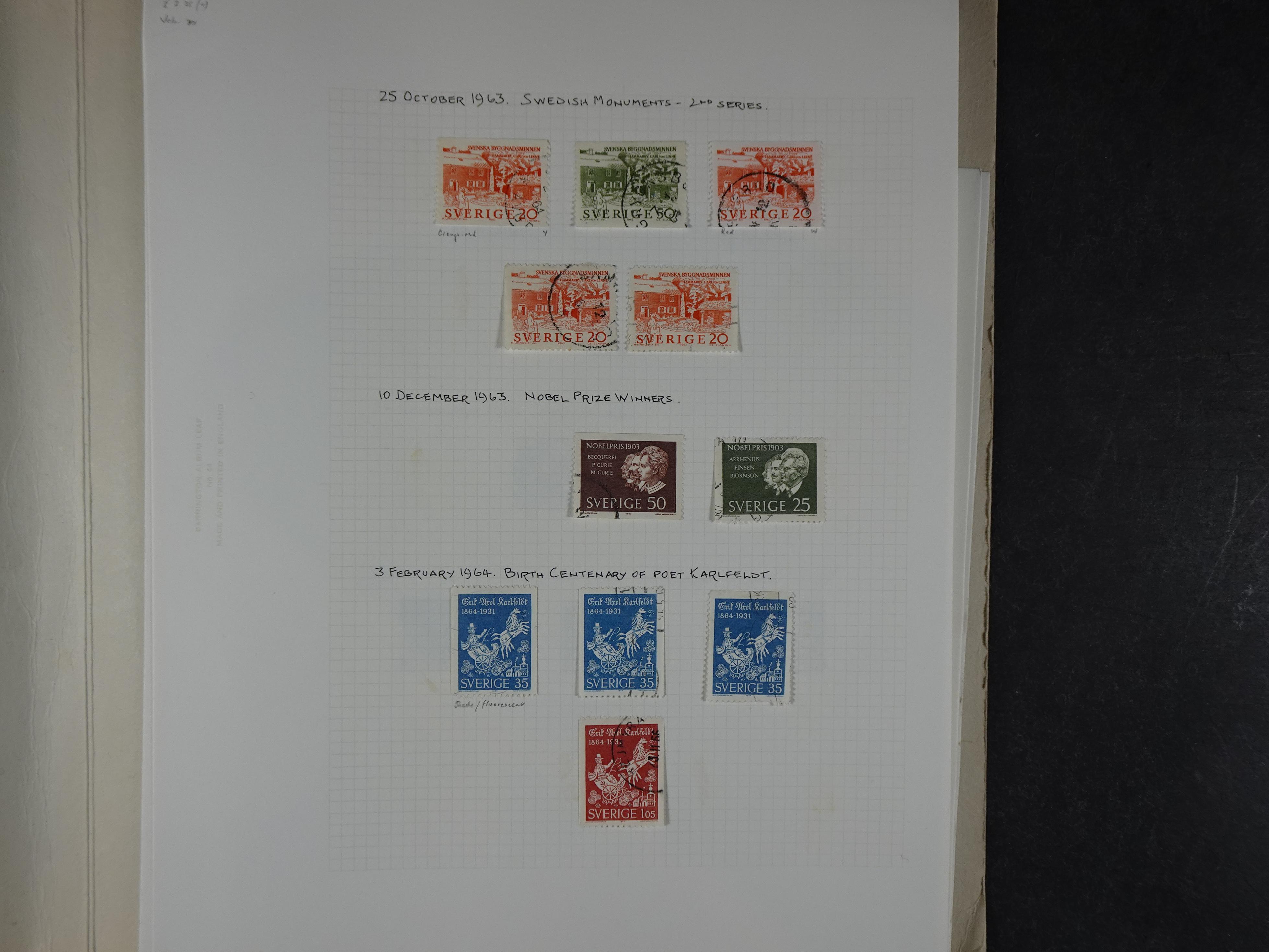 Verzameling met leuk klassiek op blanco albumblaadjes in 2 klembanden. 70