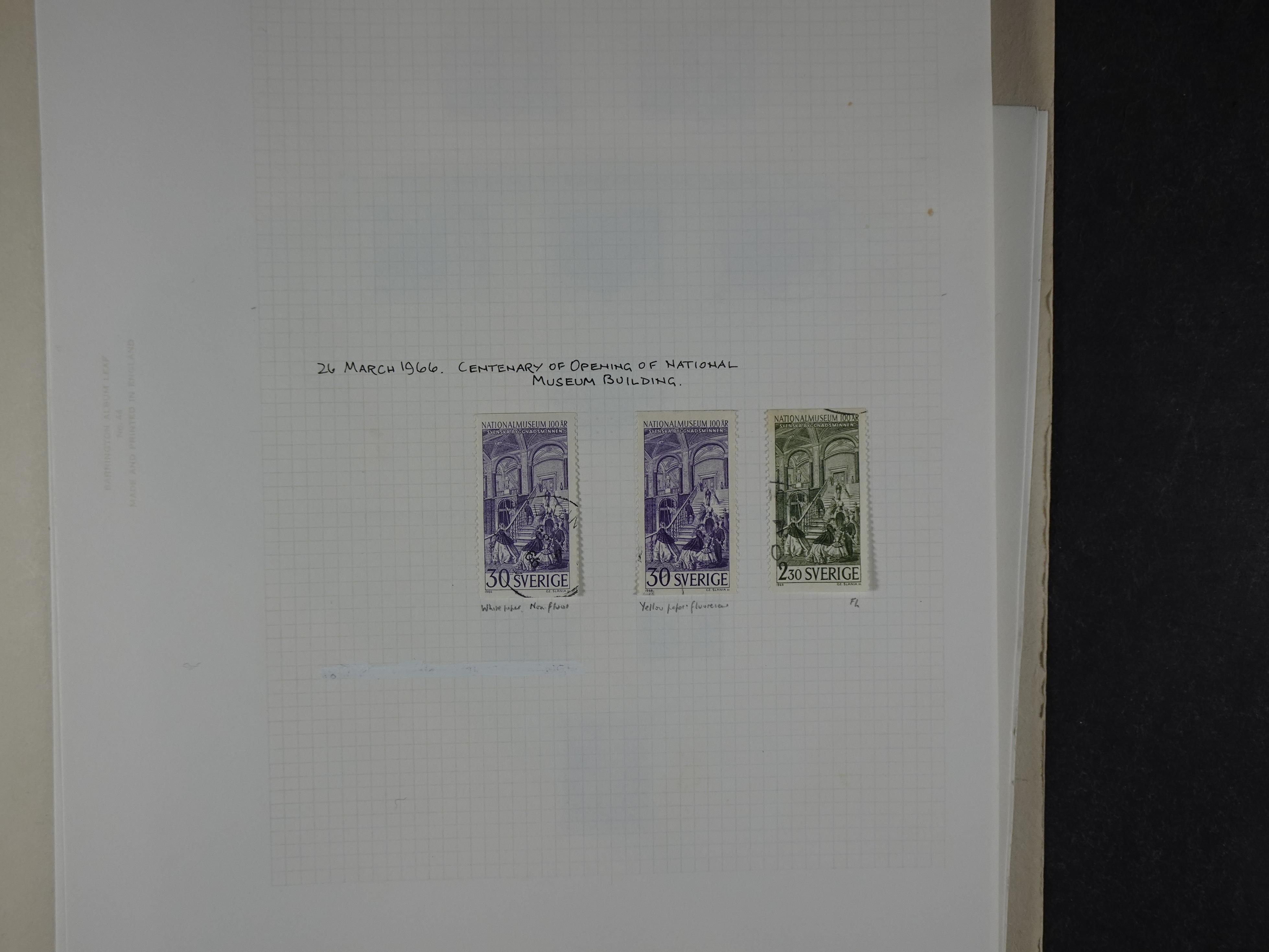 Verzameling met leuk klassiek op blanco albumblaadjes in 2 klembanden. 75