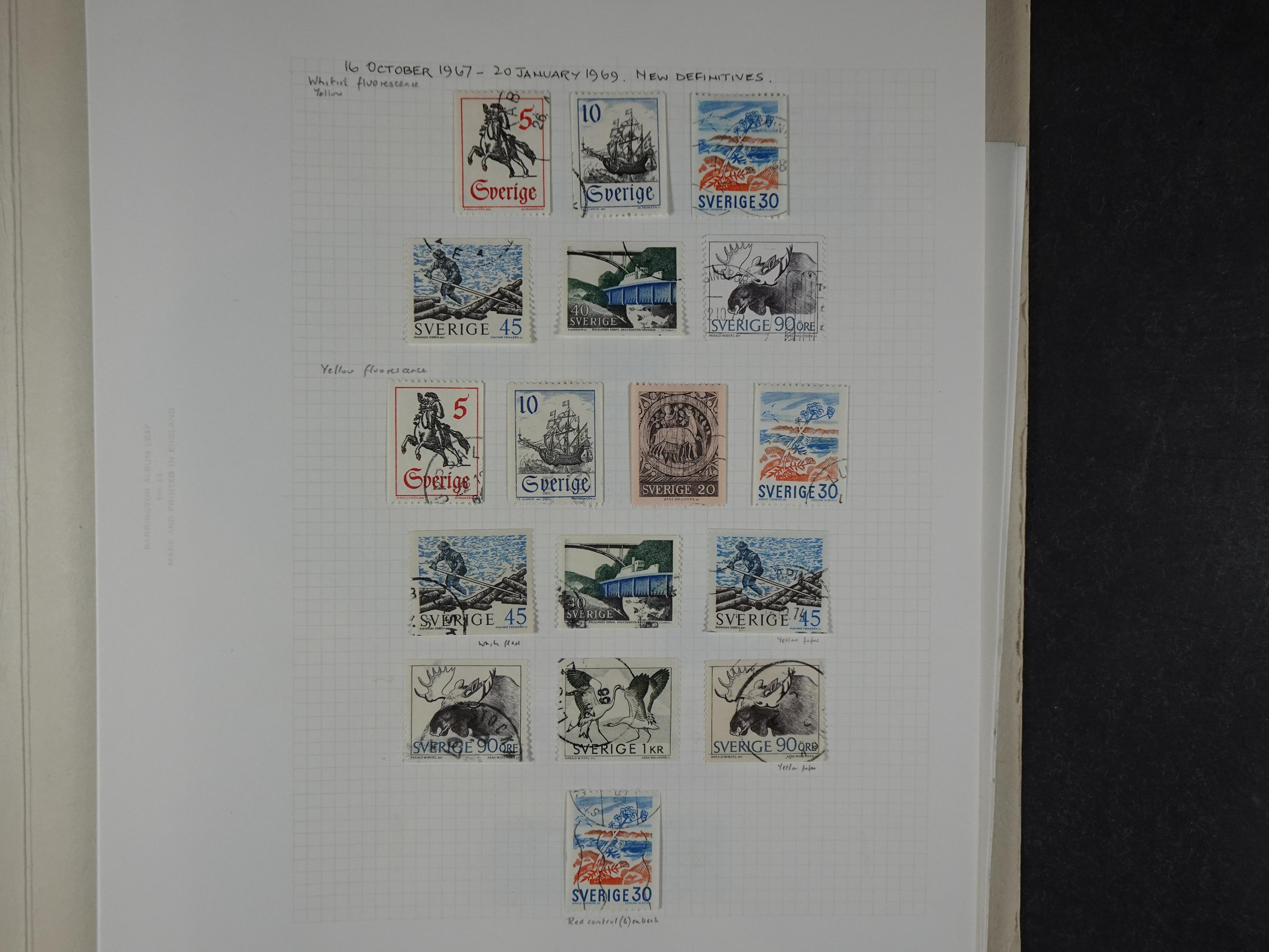 Verzameling met leuk klassiek op blanco albumblaadjes in 2 klembanden. 82