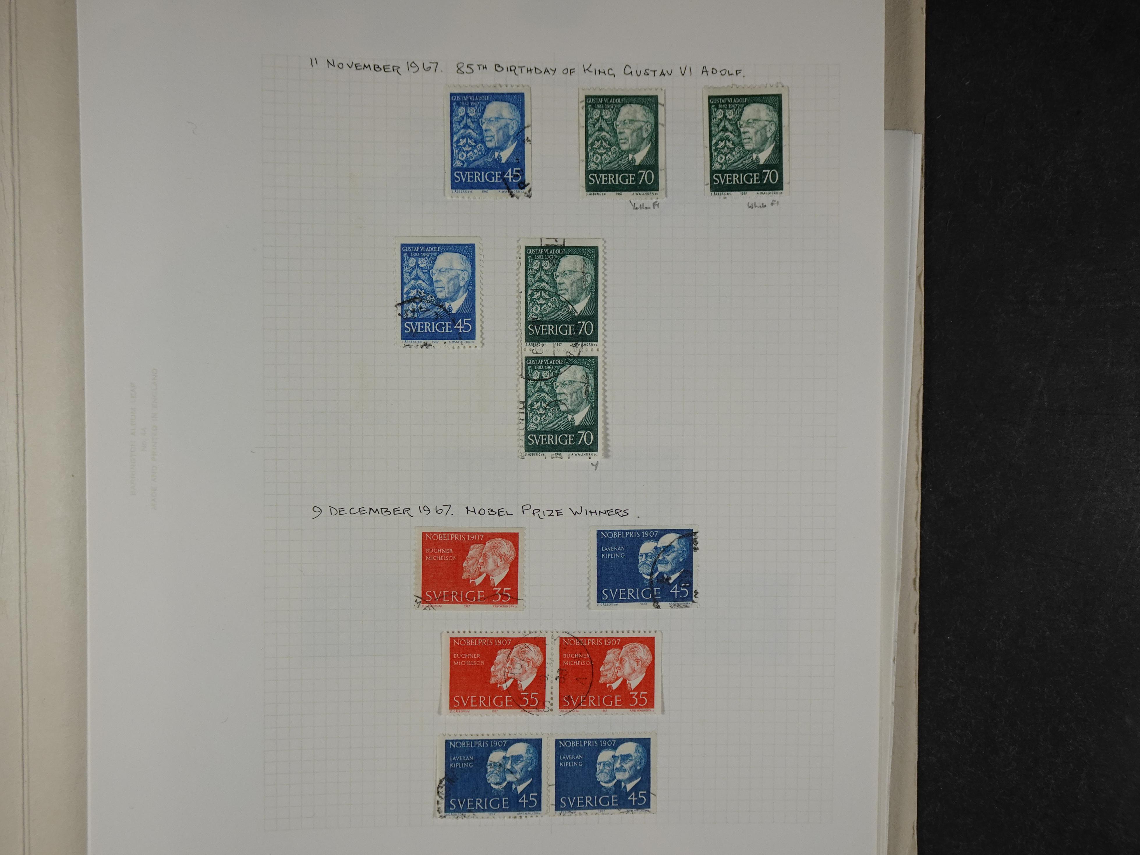 Verzameling met leuk klassiek op blanco albumblaadjes in 2 klembanden. 83