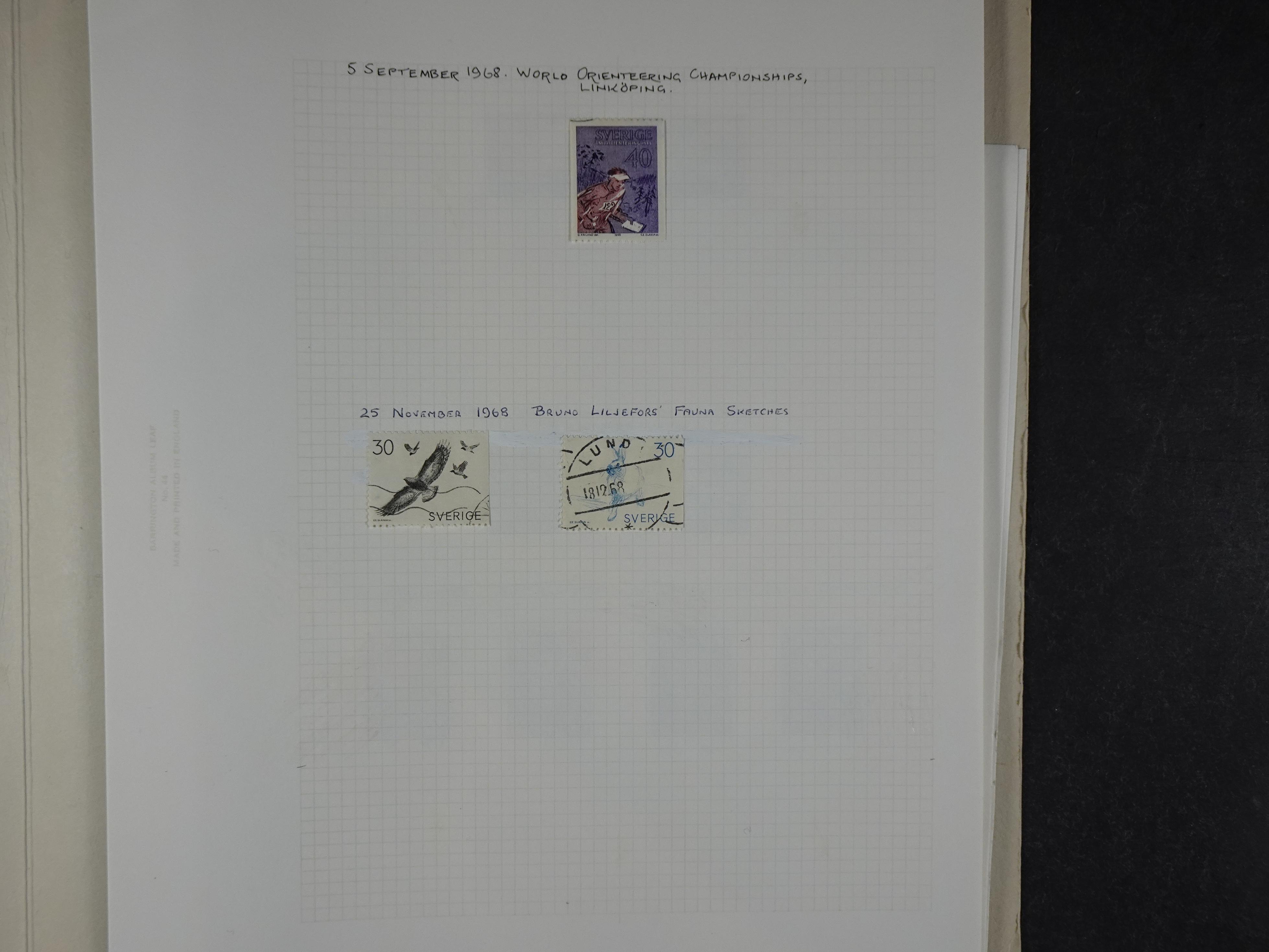 Verzameling met leuk klassiek op blanco albumblaadjes in 2 klembanden. 87