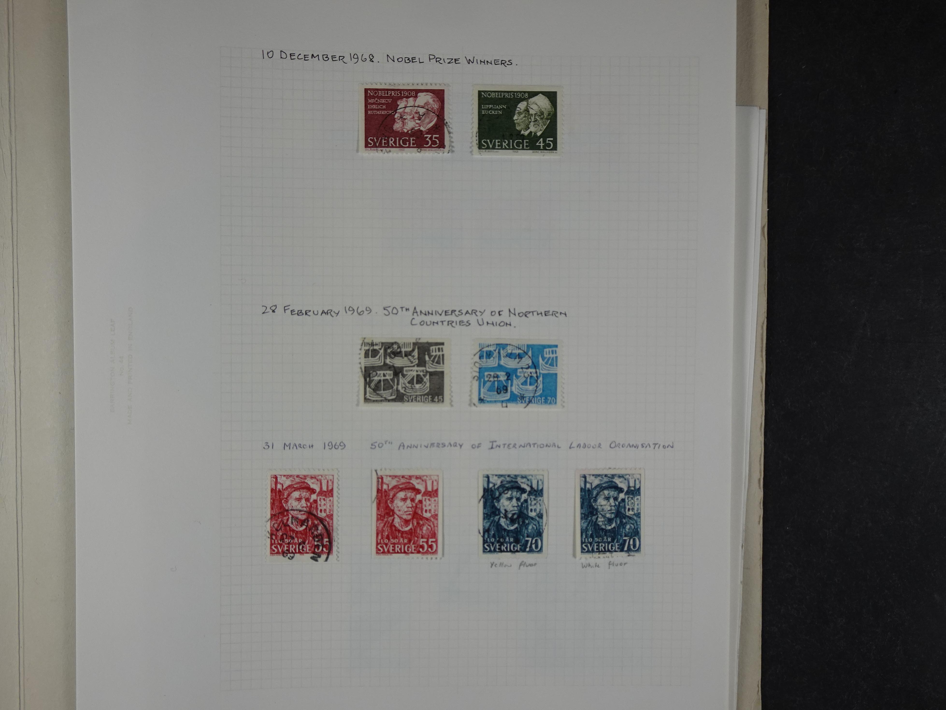 Verzameling met leuk klassiek op blanco albumblaadjes in 2 klembanden. 88