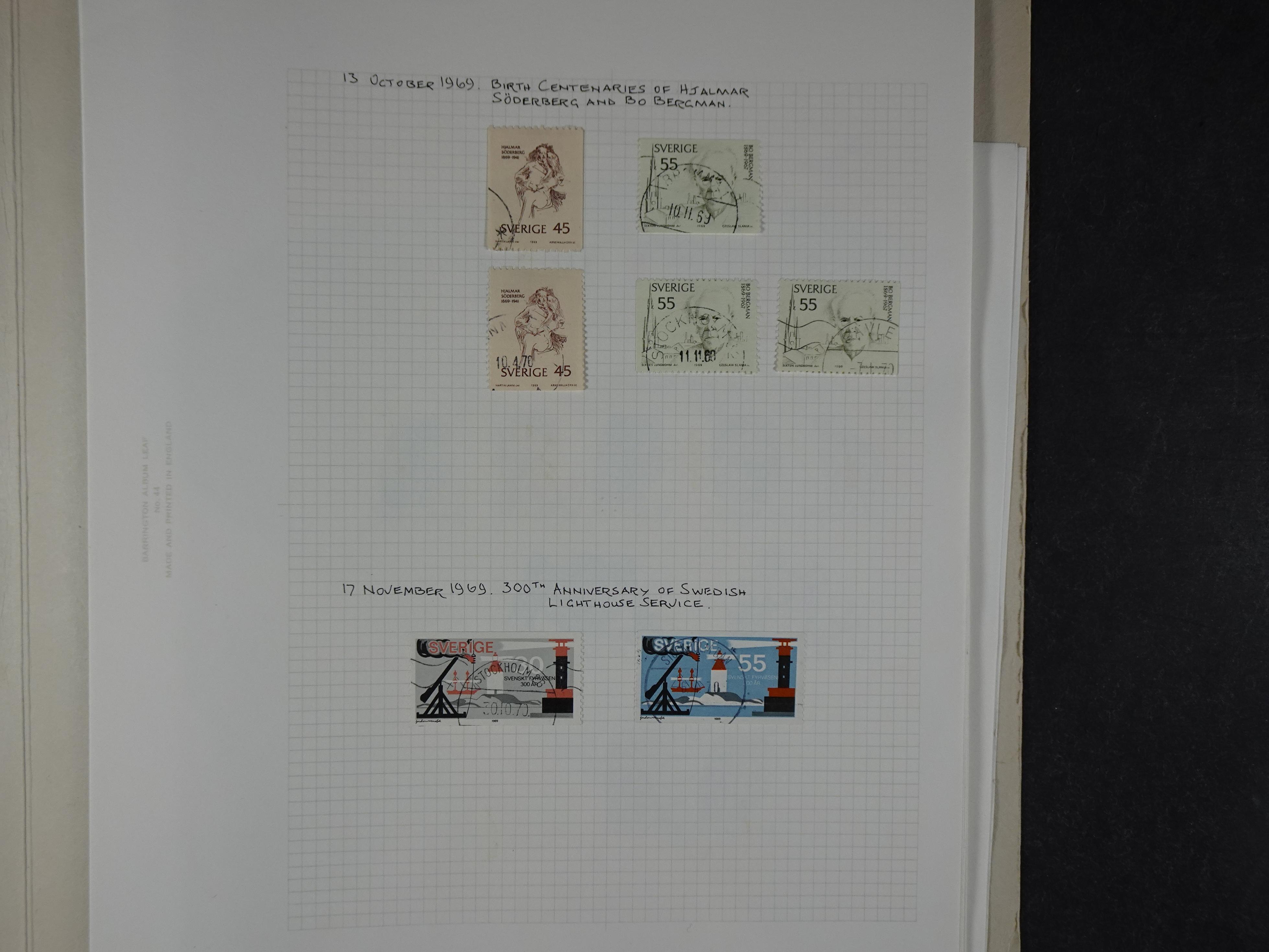 Verzameling met leuk klassiek op blanco albumblaadjes in 2 klembanden. 90