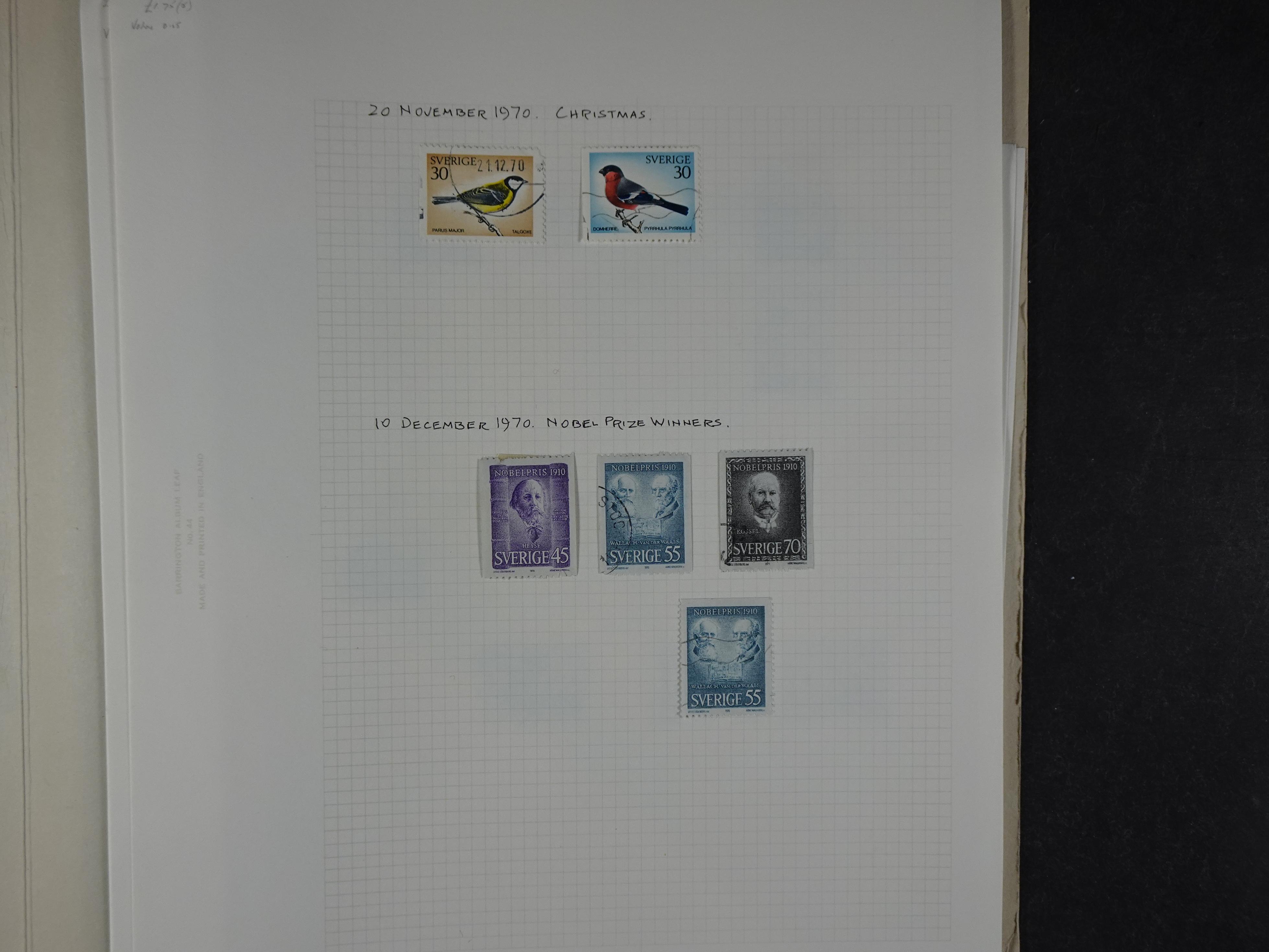 Verzameling met leuk klassiek op blanco albumblaadjes in 2 klembanden. 95