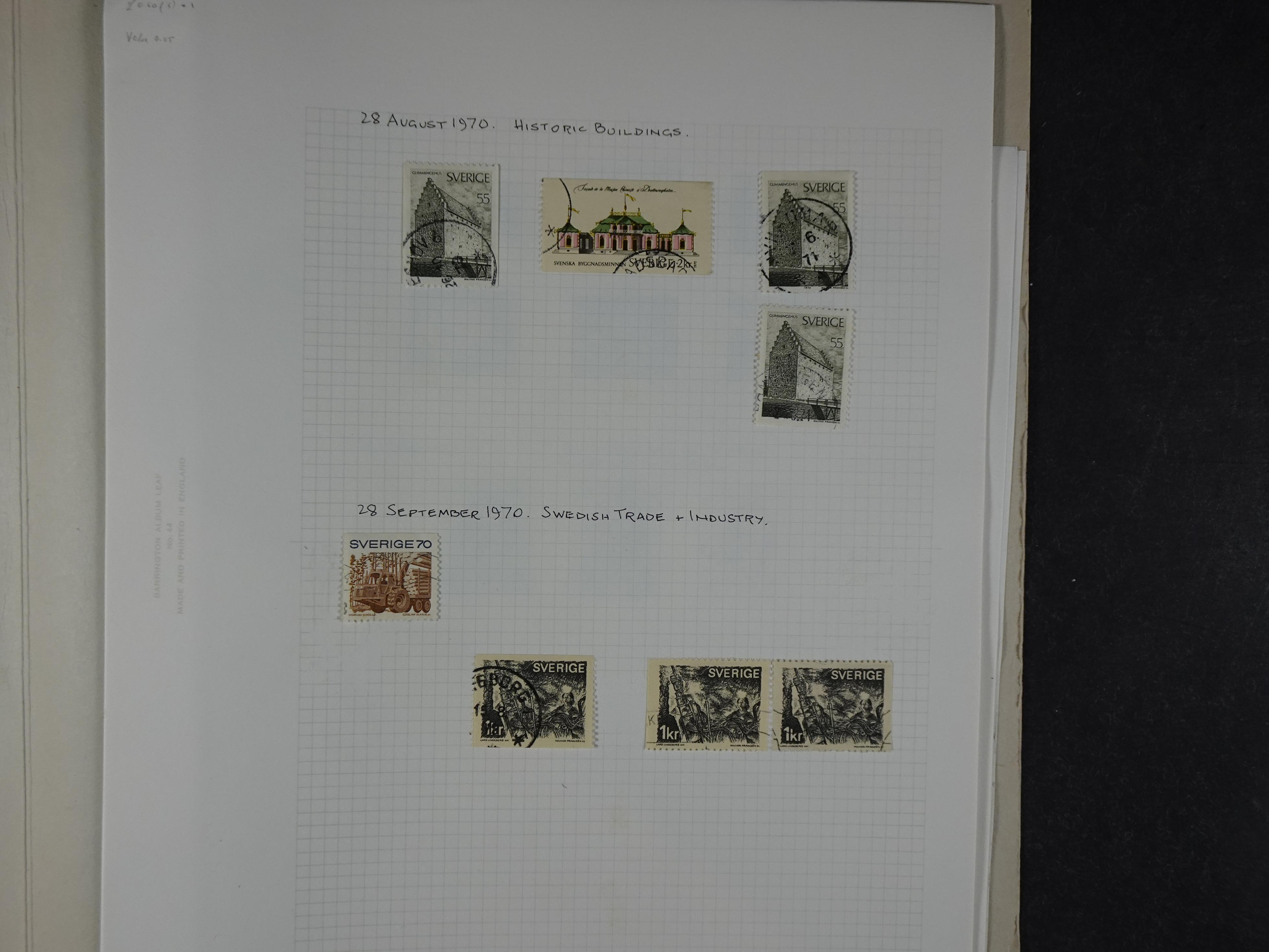 Verzameling met leuk klassiek op blanco albumblaadjes in 2 klembanden. 96