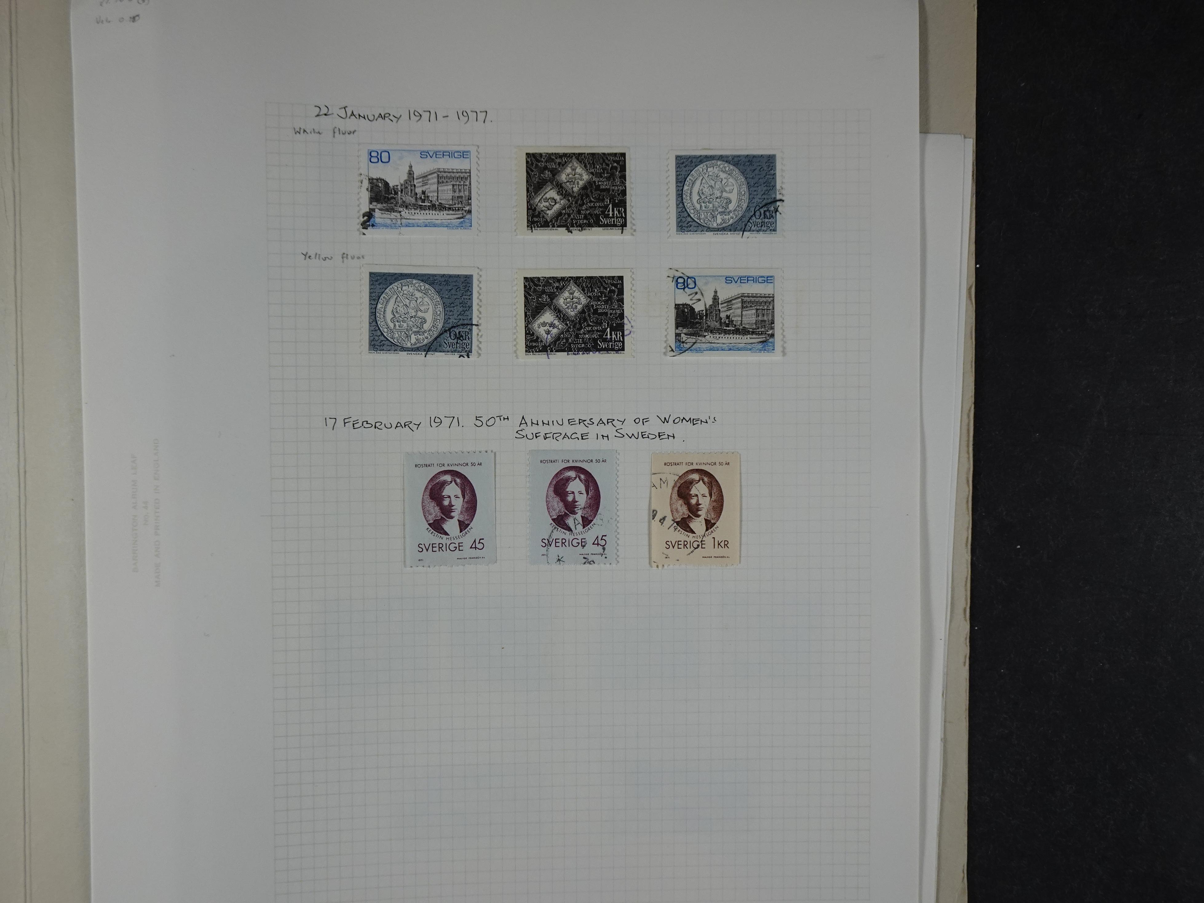 Verzameling met leuk klassiek op blanco albumblaadjes in 2 klembanden. 97