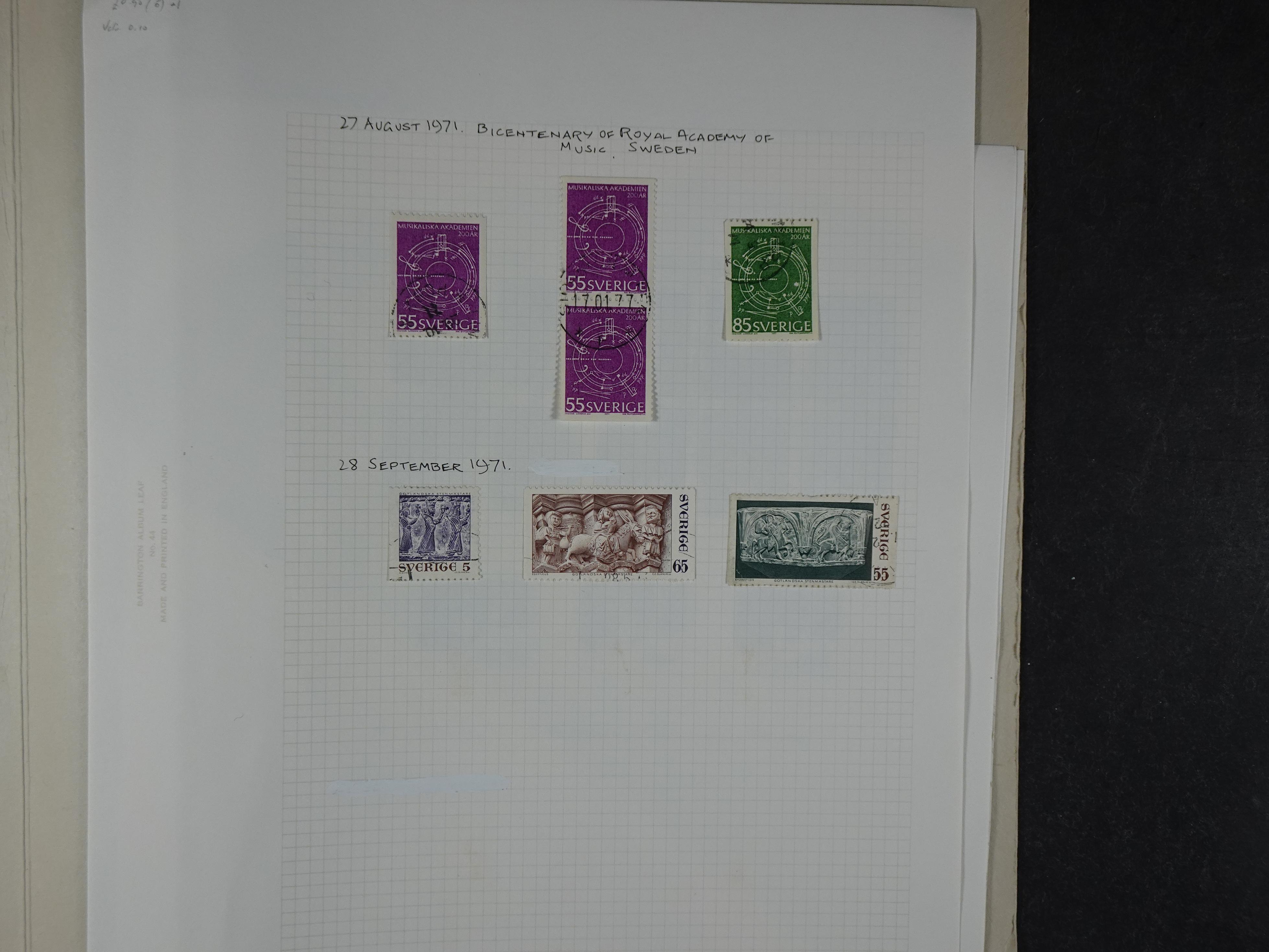 Verzameling met leuk klassiek op blanco albumblaadjes in 2 klembanden. 100