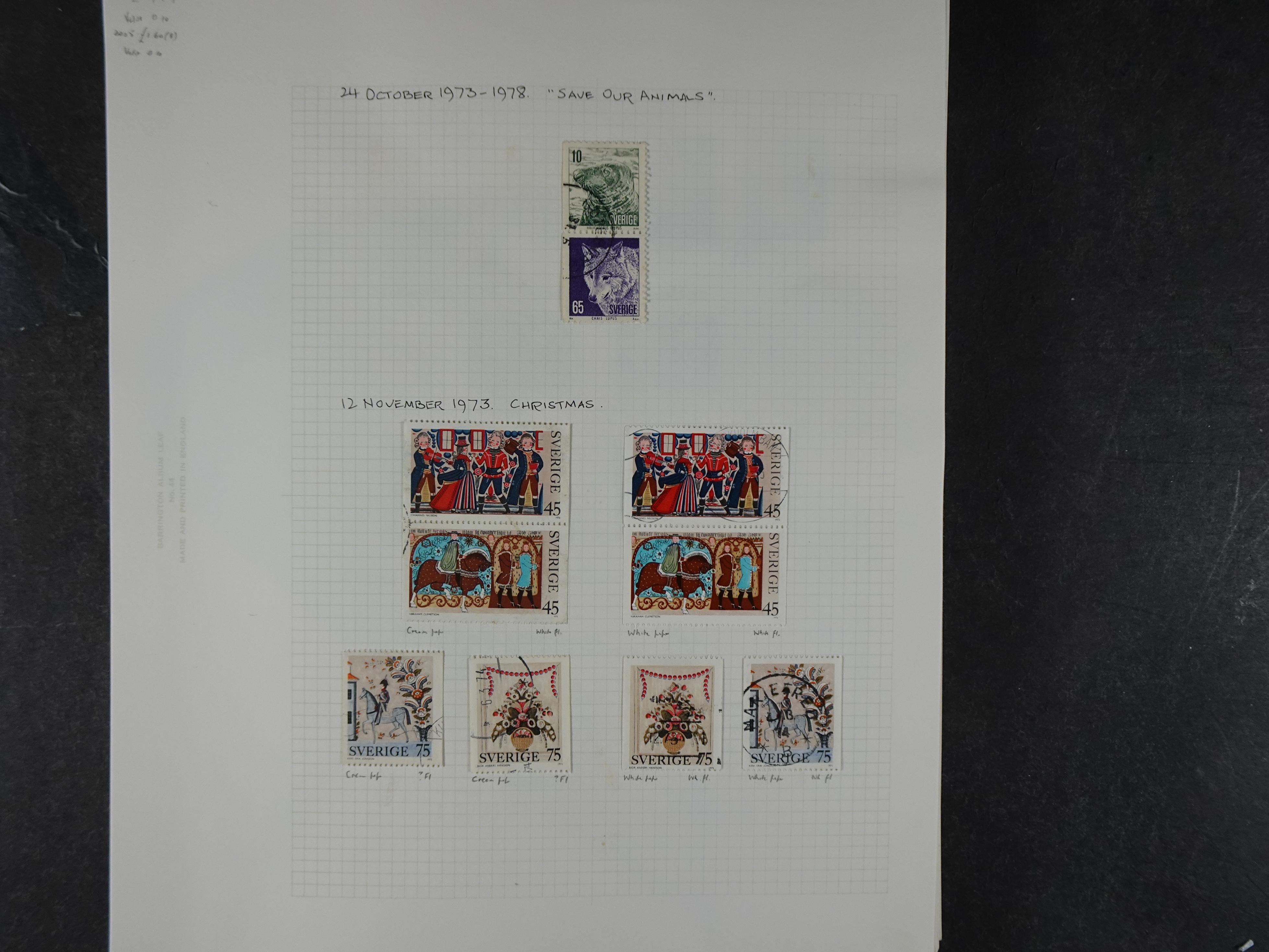 Verzameling met leuk klassiek op blanco albumblaadjes in 2 klembanden. 113