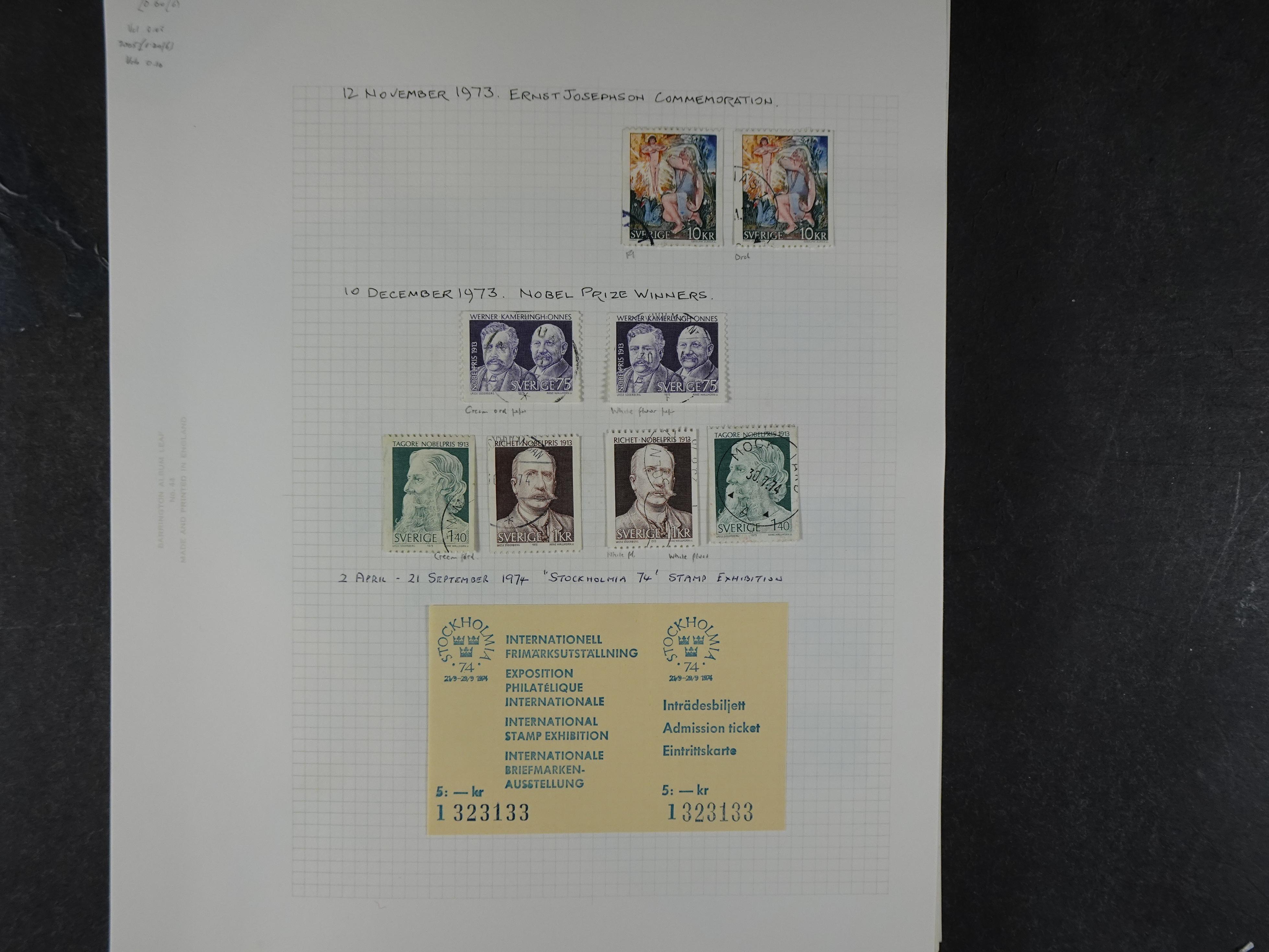 Verzameling met leuk klassiek op blanco albumblaadjes in 2 klembanden. 114