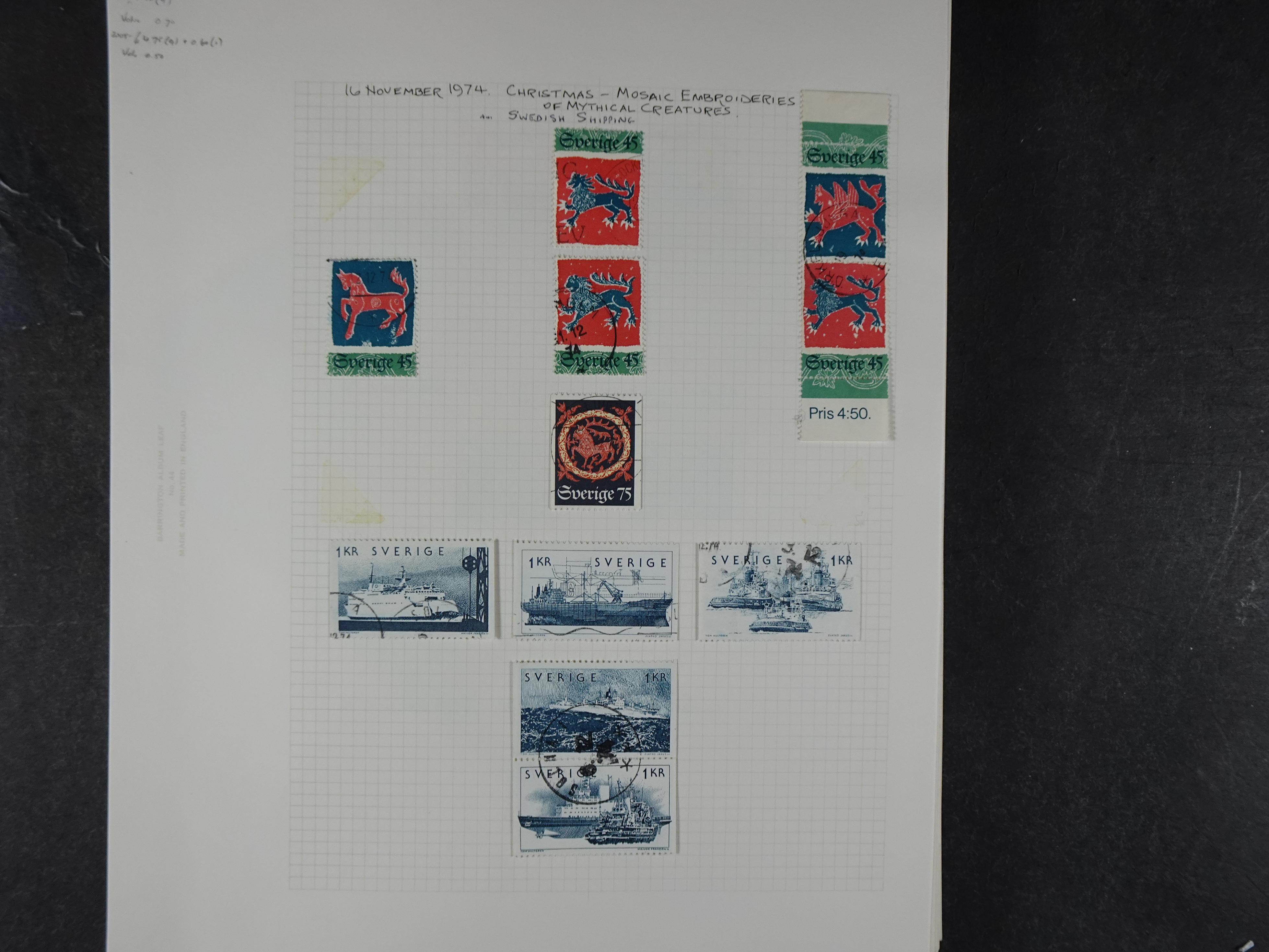 Verzameling met leuk klassiek op blanco albumblaadjes in 2 klembanden. 117