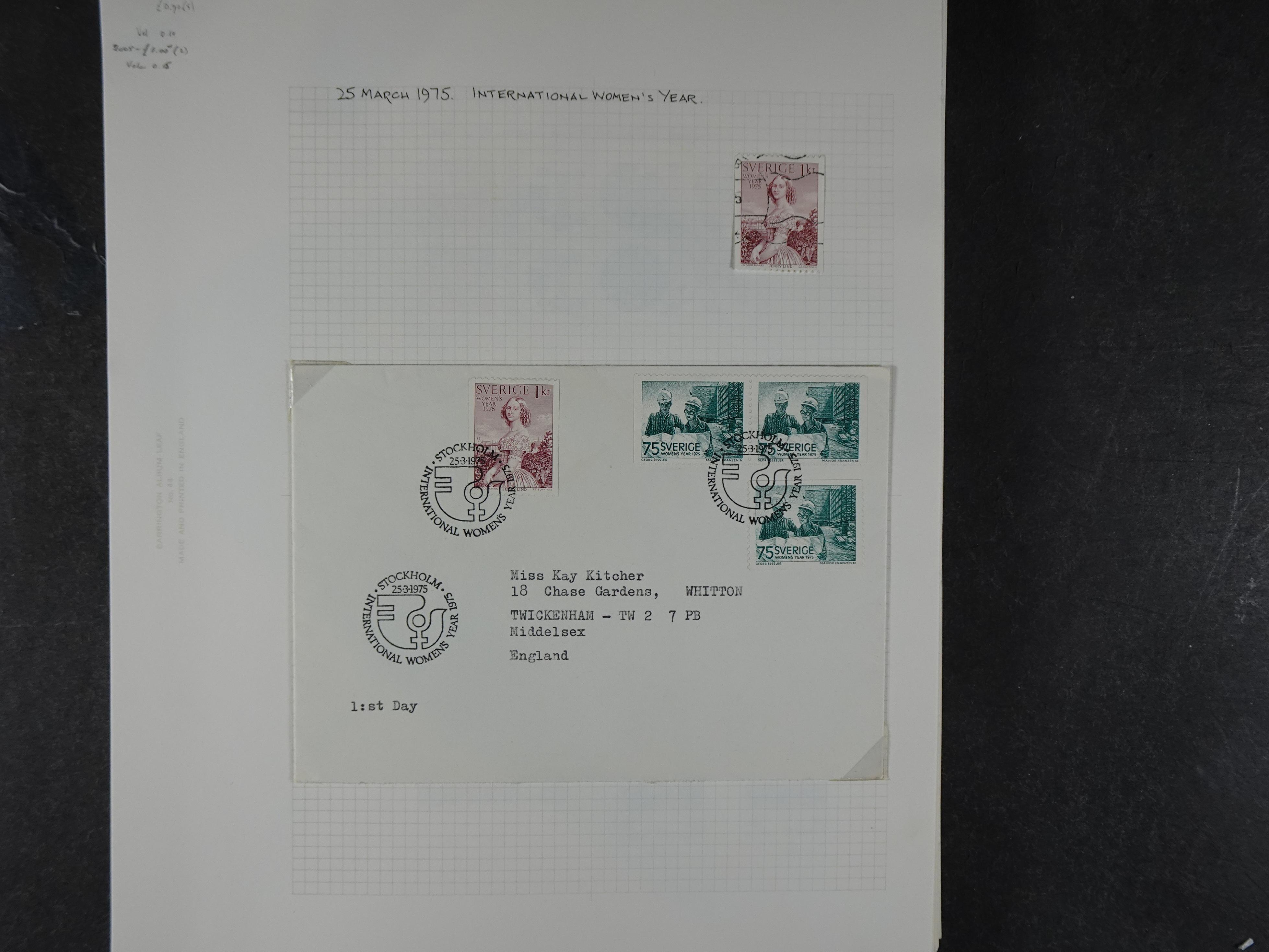 Verzameling met leuk klassiek op blanco albumblaadjes in 2 klembanden. 119