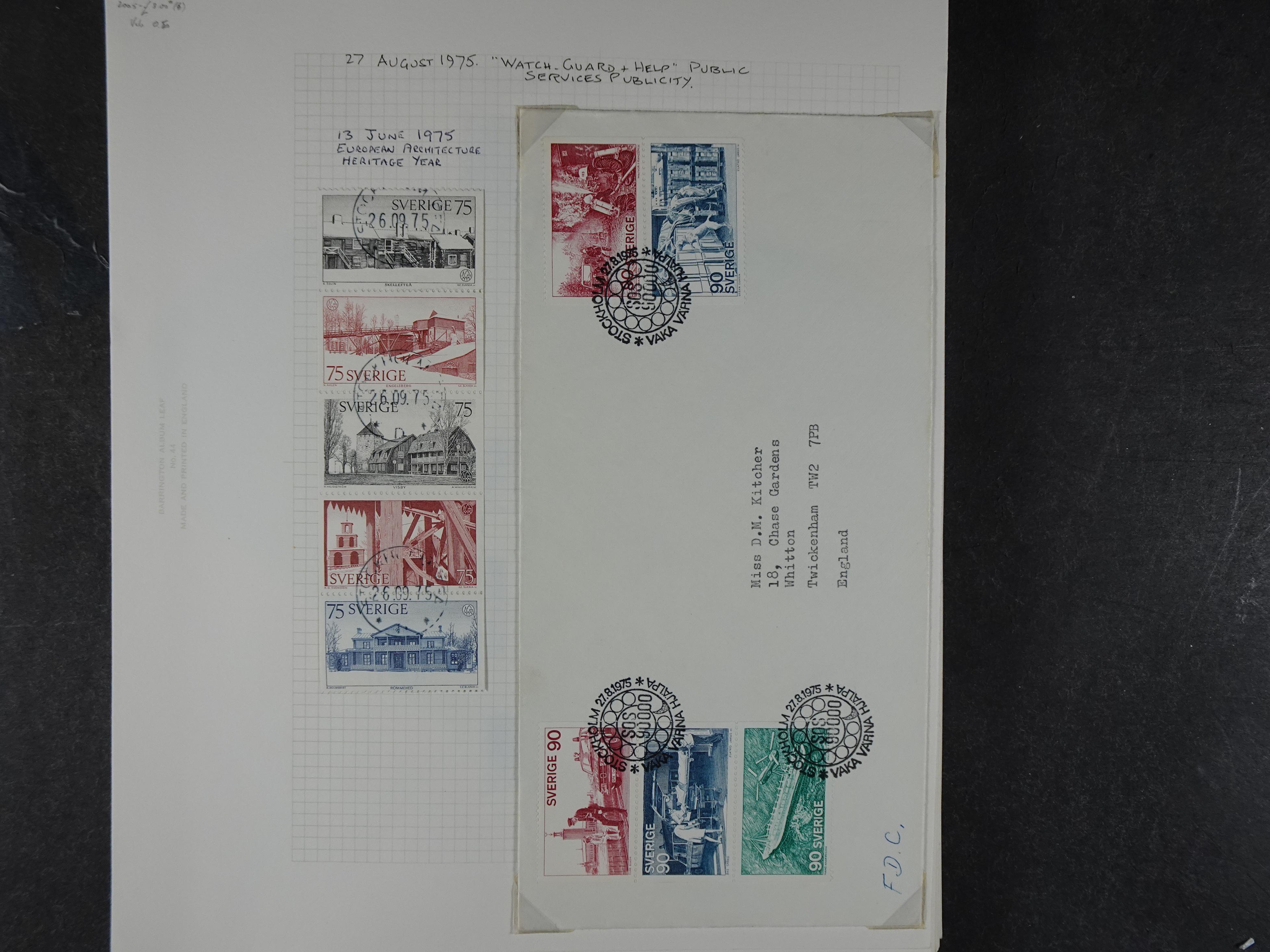 Verzameling met leuk klassiek op blanco albumblaadjes in 2 klembanden. 121