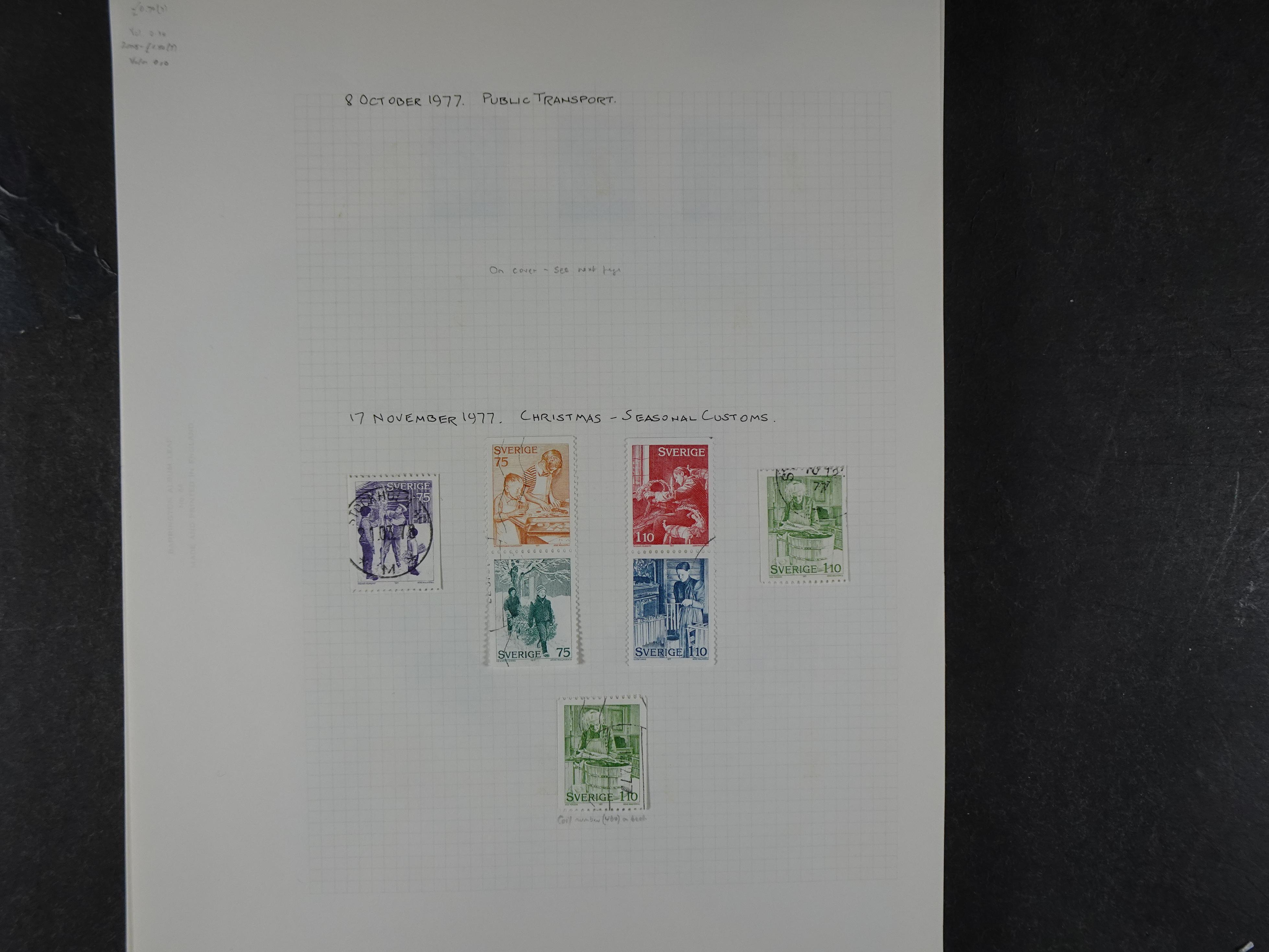 Verzameling met leuk klassiek op blanco albumblaadjes in 2 klembanden. 133