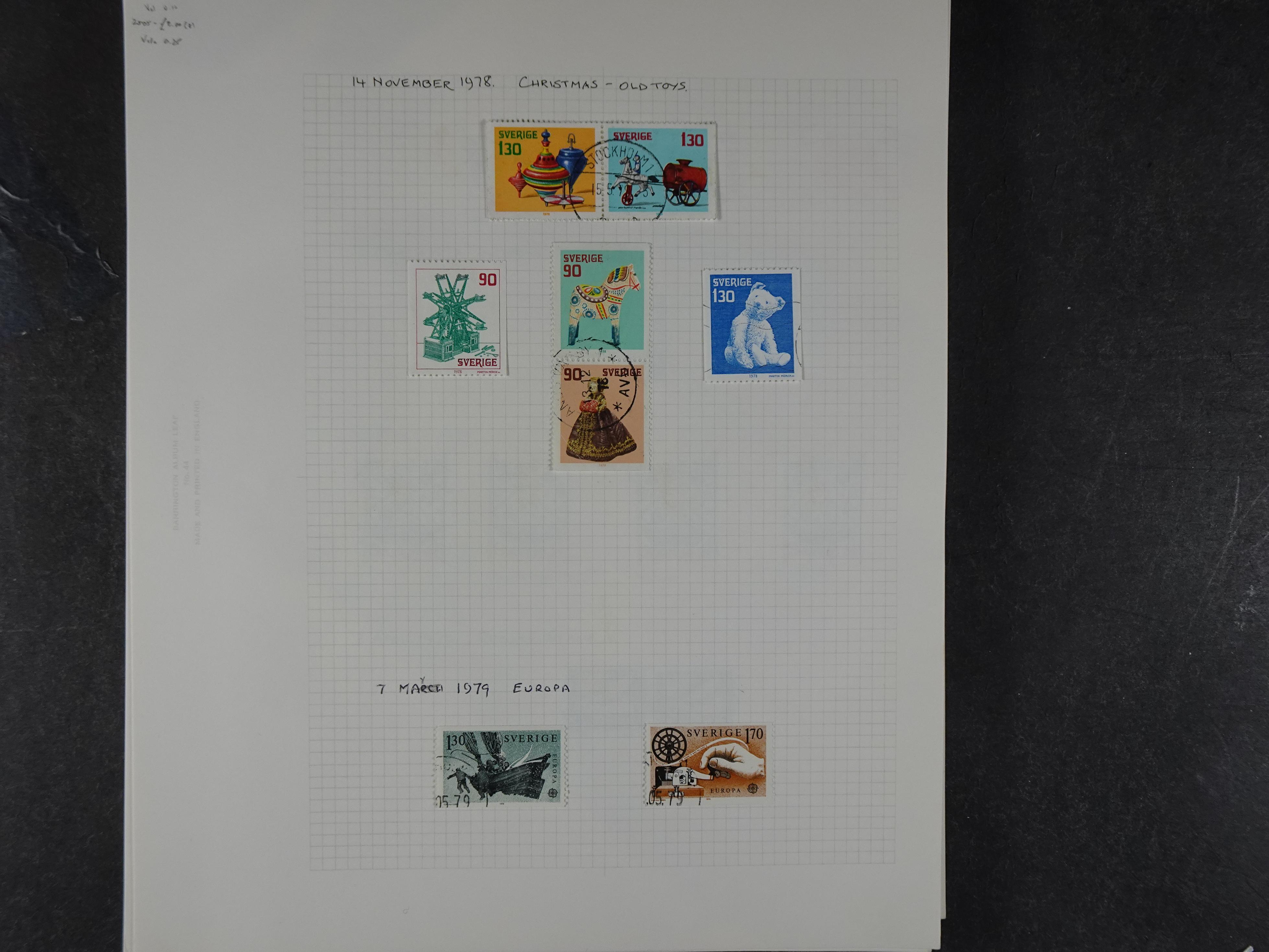 Verzameling met leuk klassiek op blanco albumblaadjes in 2 klembanden. 139