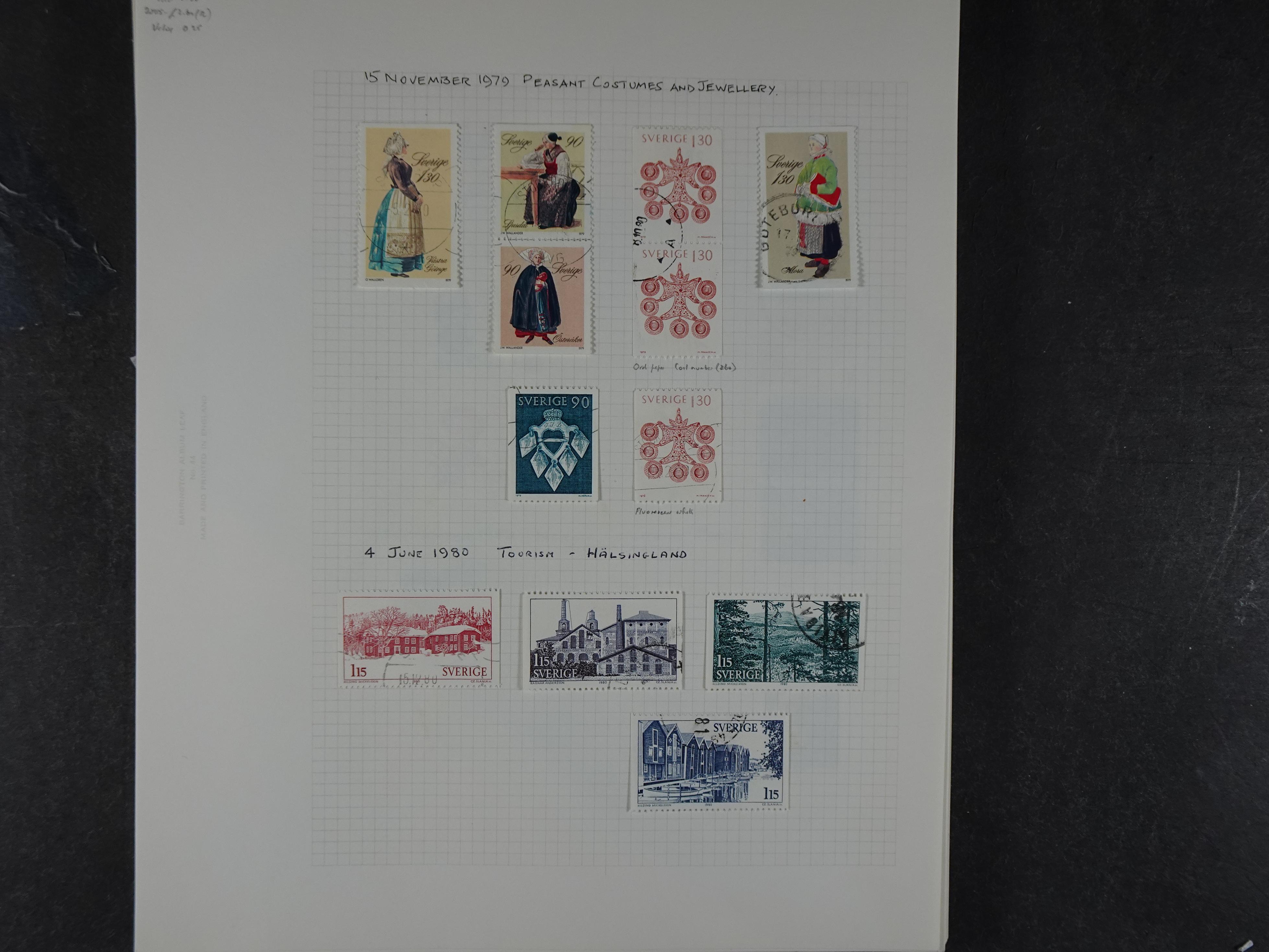 Verzameling met leuk klassiek op blanco albumblaadjes in 2 klembanden. 146