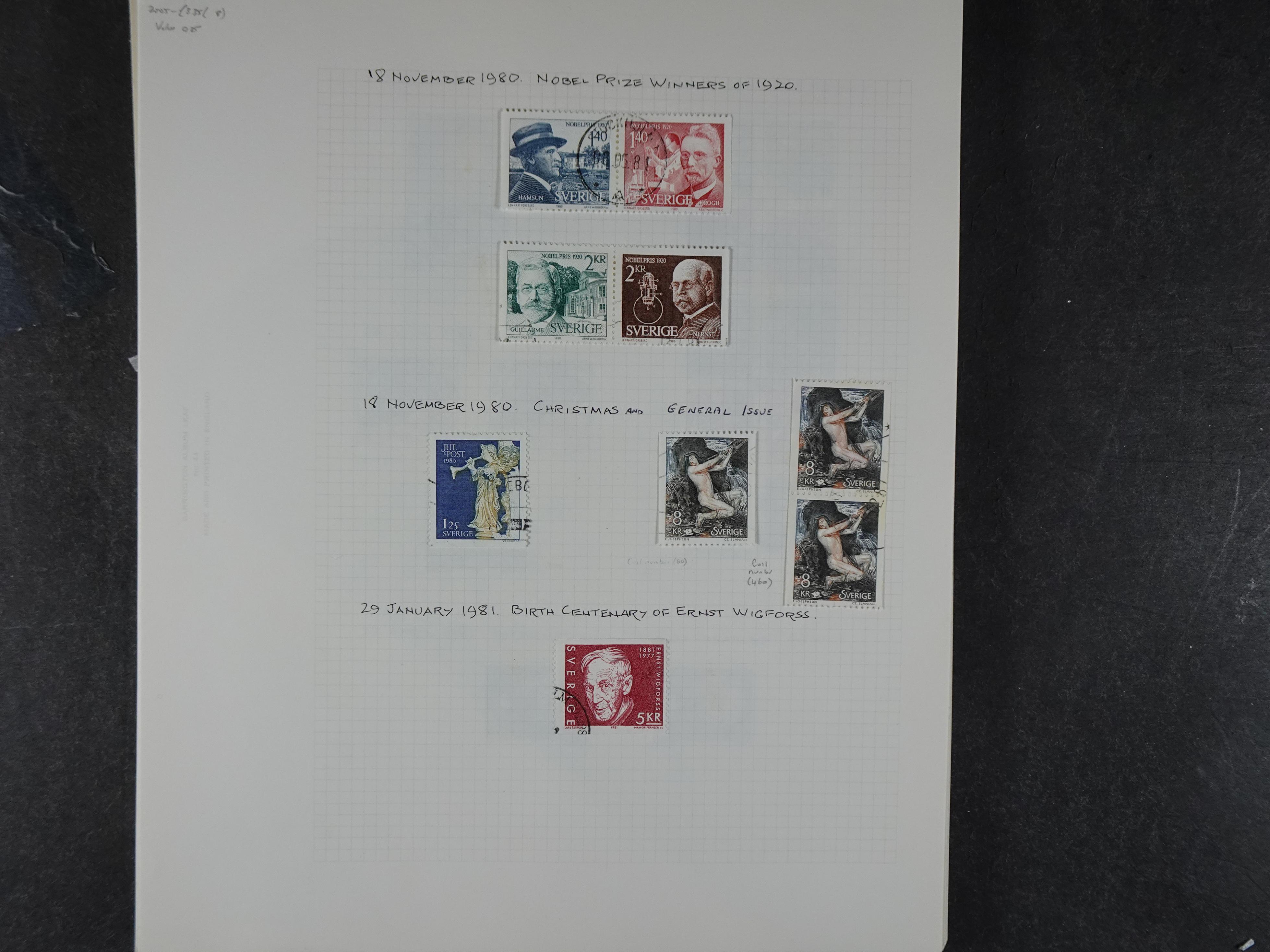 Verzameling met leuk klassiek op blanco albumblaadjes in 2 klembanden. 149