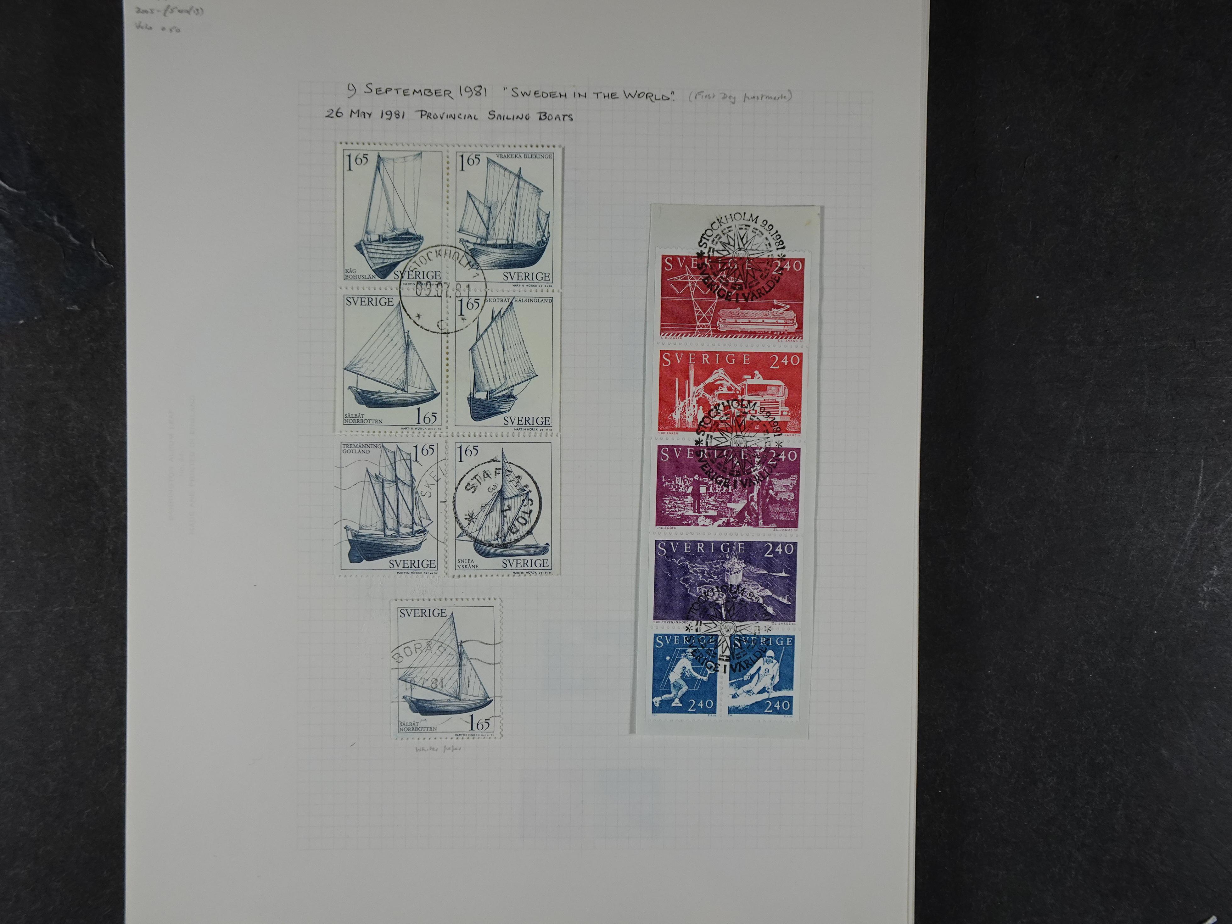 Verzameling met leuk klassiek op blanco albumblaadjes in 2 klembanden. 152