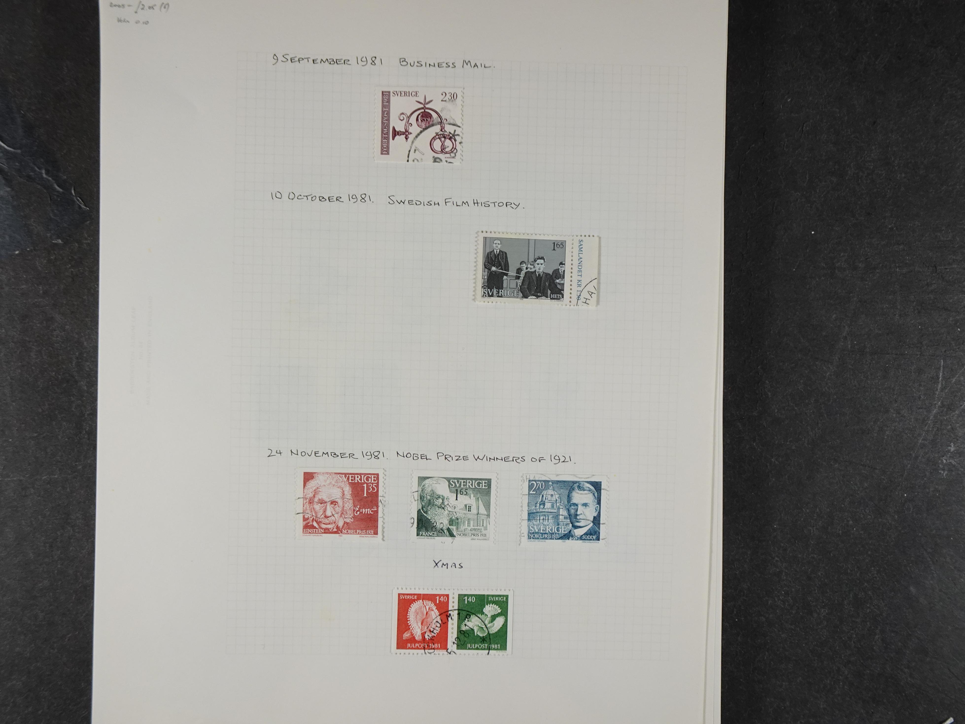 Verzameling met leuk klassiek op blanco albumblaadjes in 2 klembanden. 153