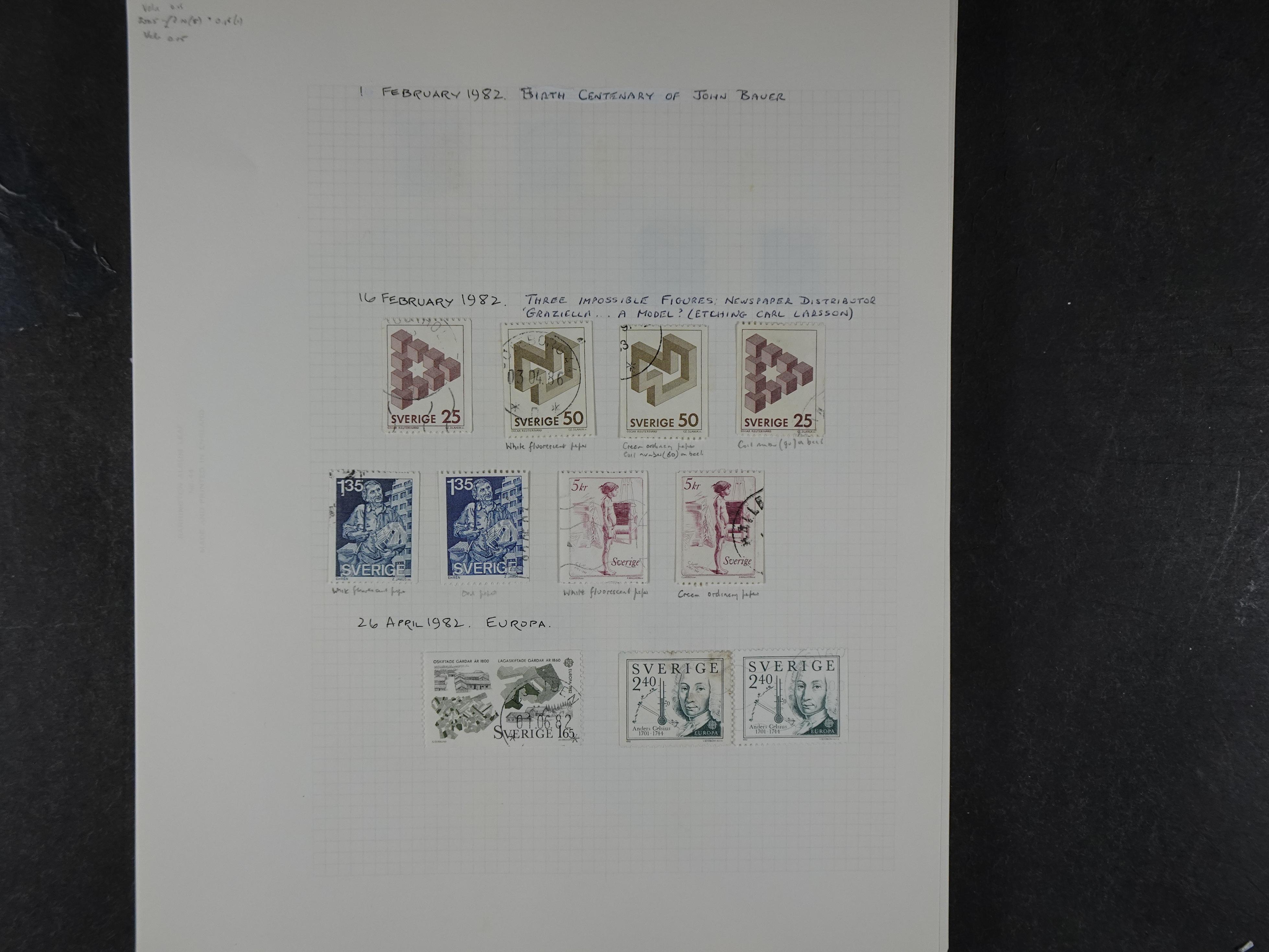 Verzameling met leuk klassiek op blanco albumblaadjes in 2 klembanden. 154