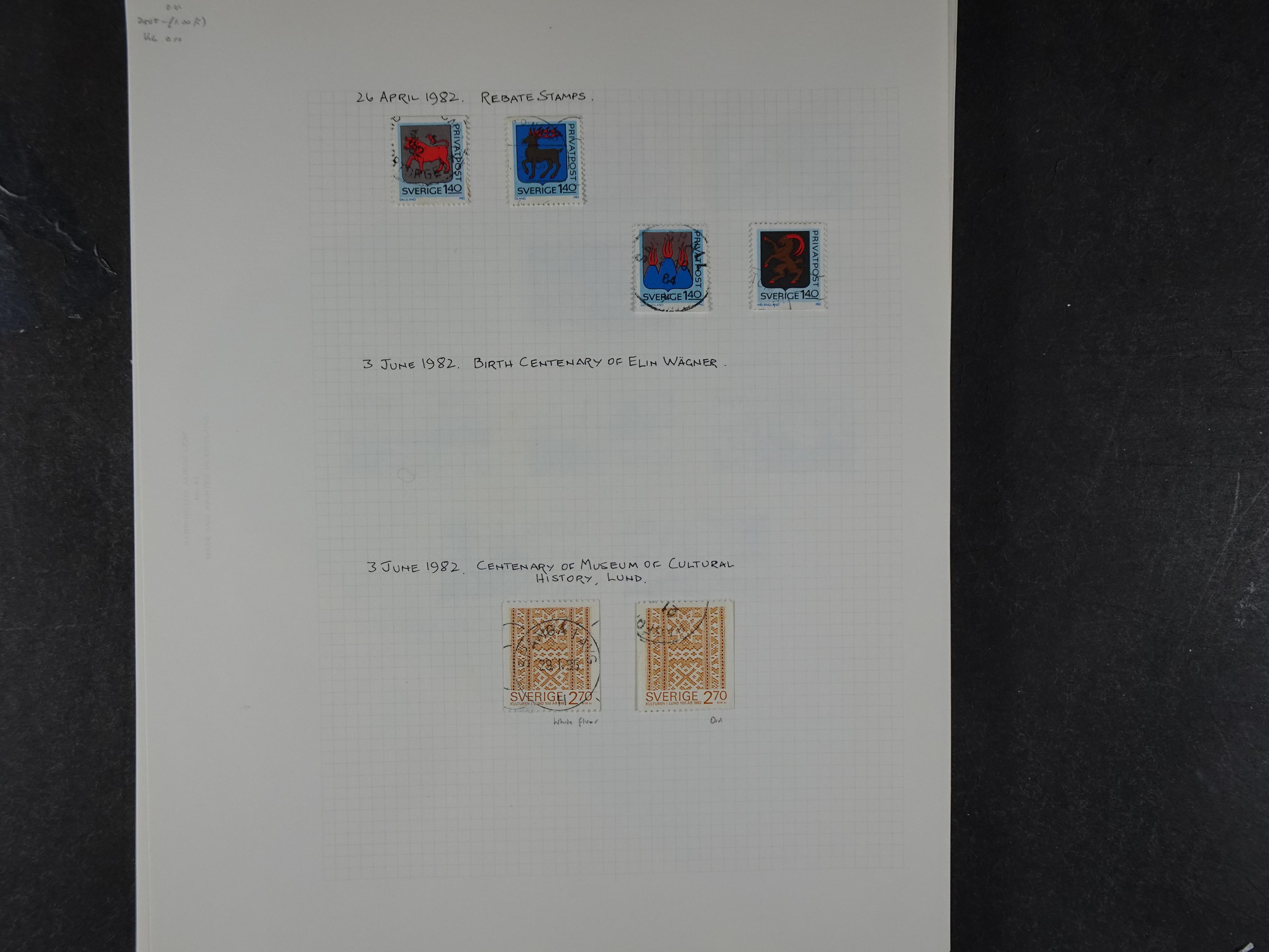 Verzameling met leuk klassiek op blanco albumblaadjes in 2 klembanden. 155