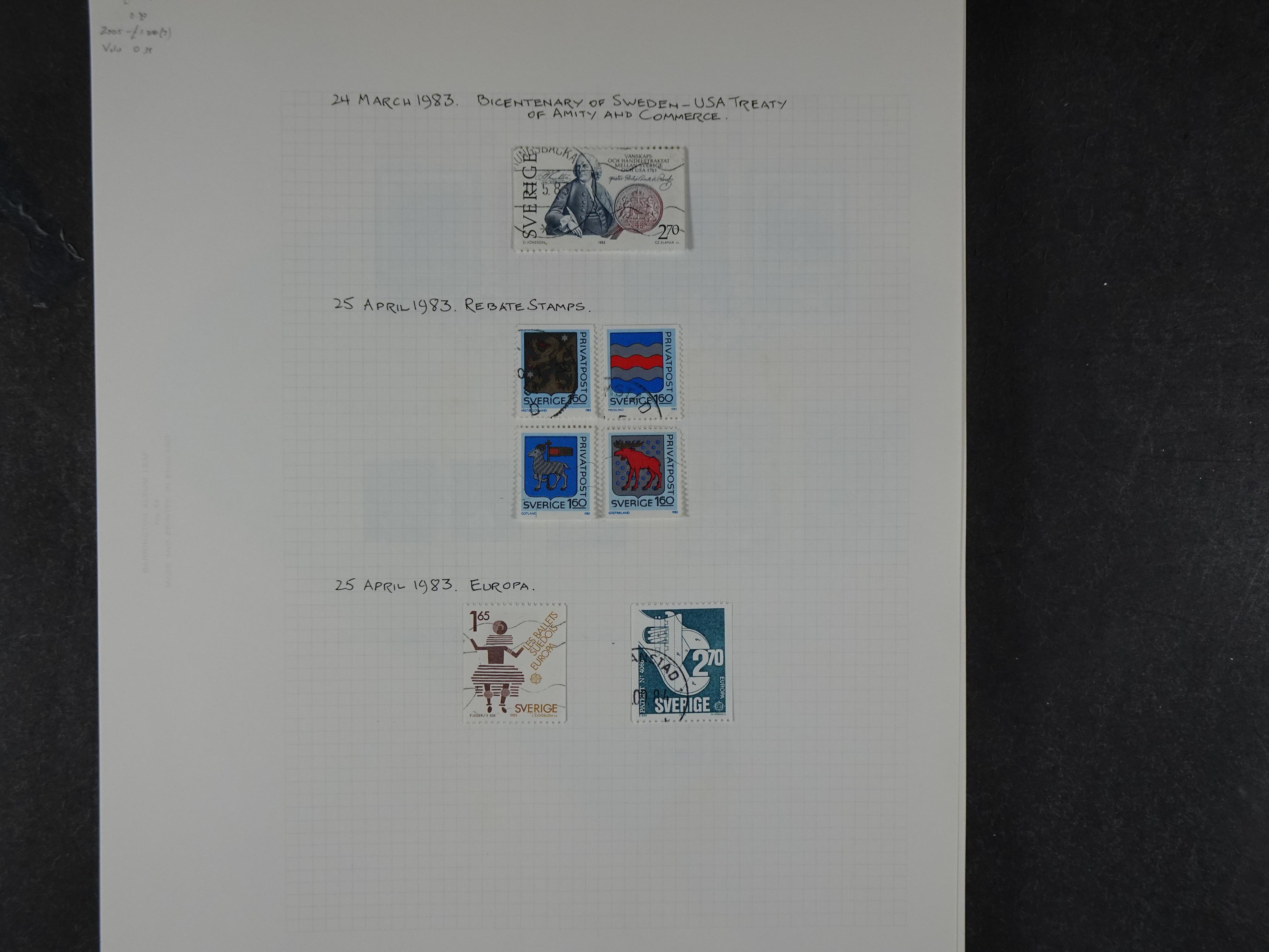 Verzameling met leuk klassiek op blanco albumblaadjes in 2 klembanden. 159