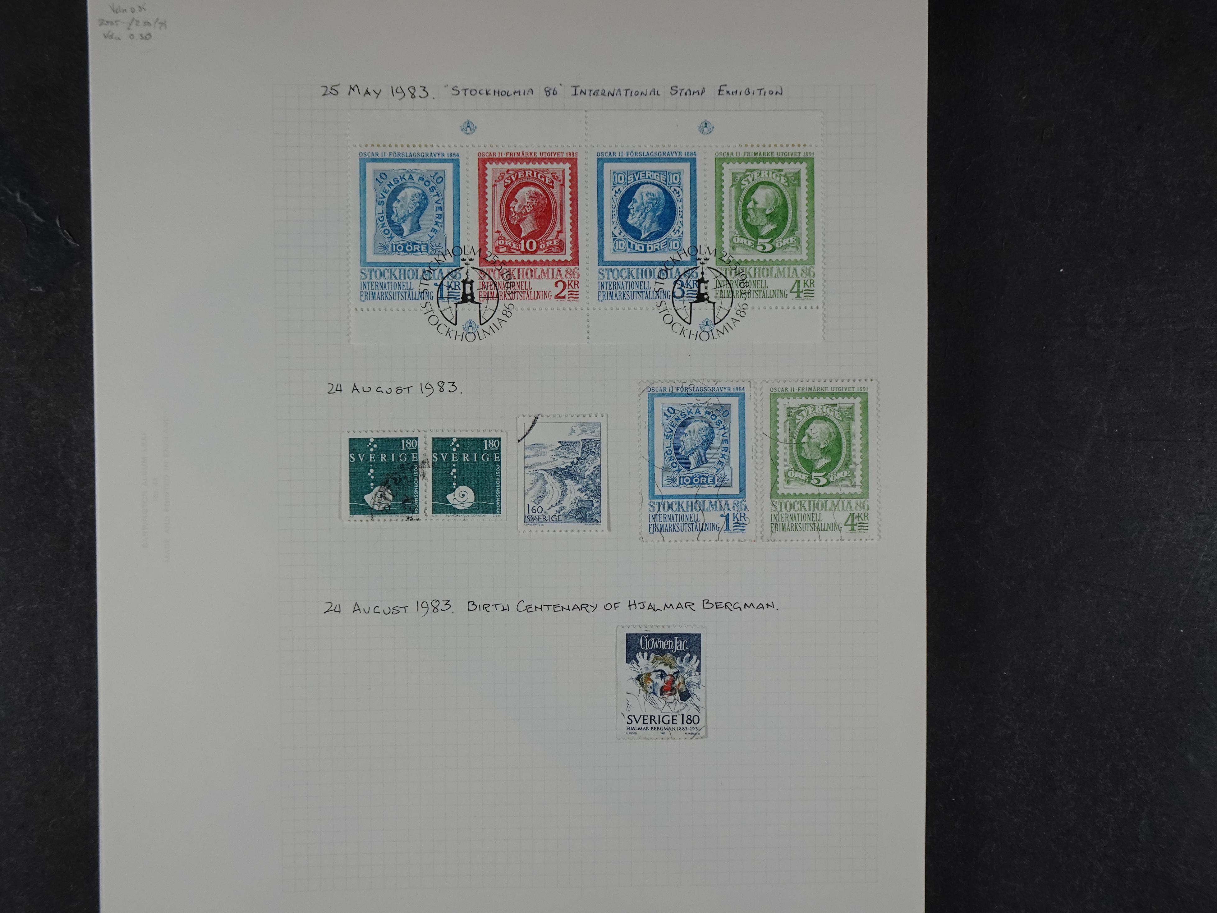 Verzameling met leuk klassiek op blanco albumblaadjes in 2 klembanden. 160