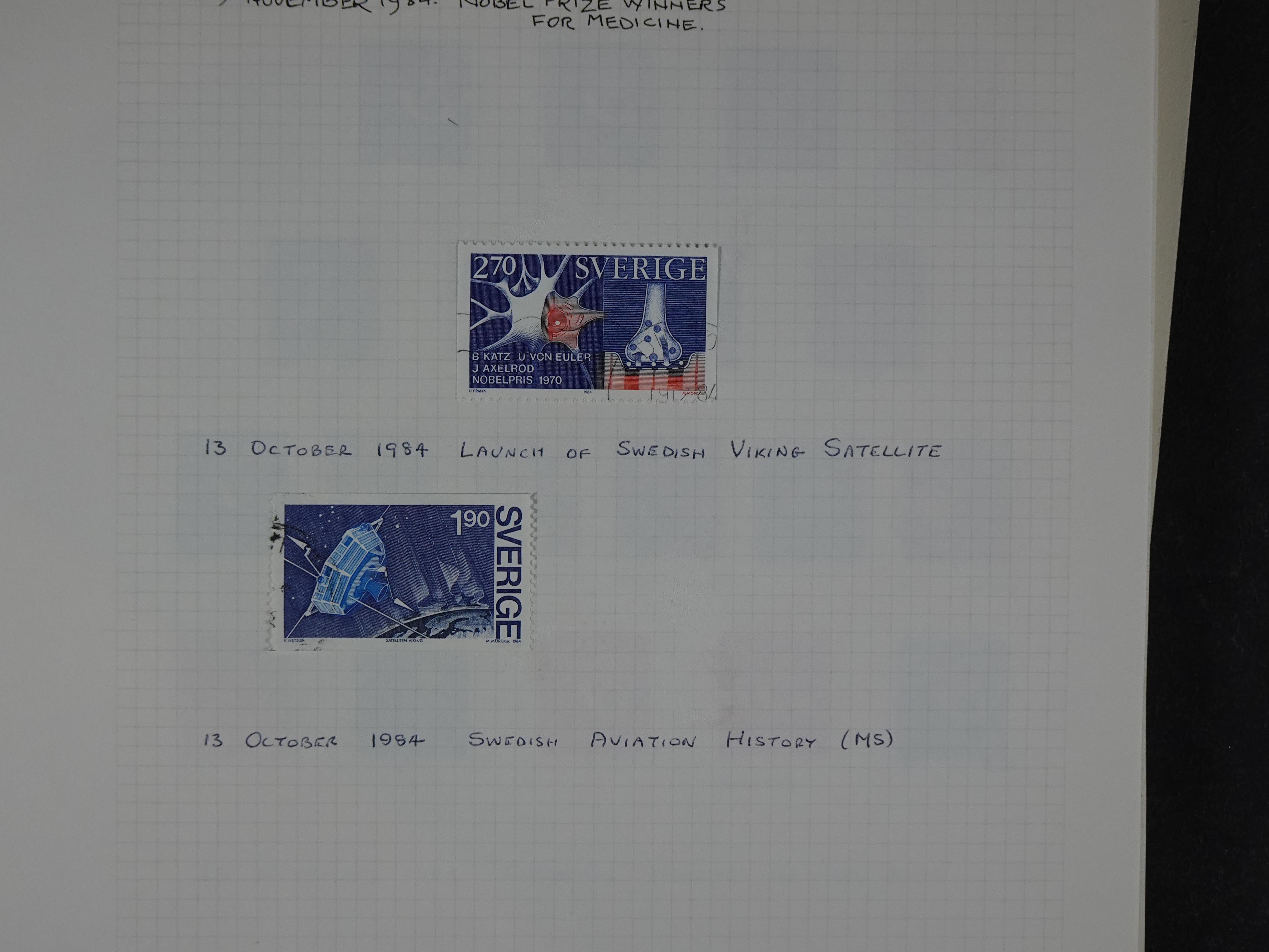 Verzameling met leuk klassiek op blanco albumblaadjes in 2 klembanden. 166